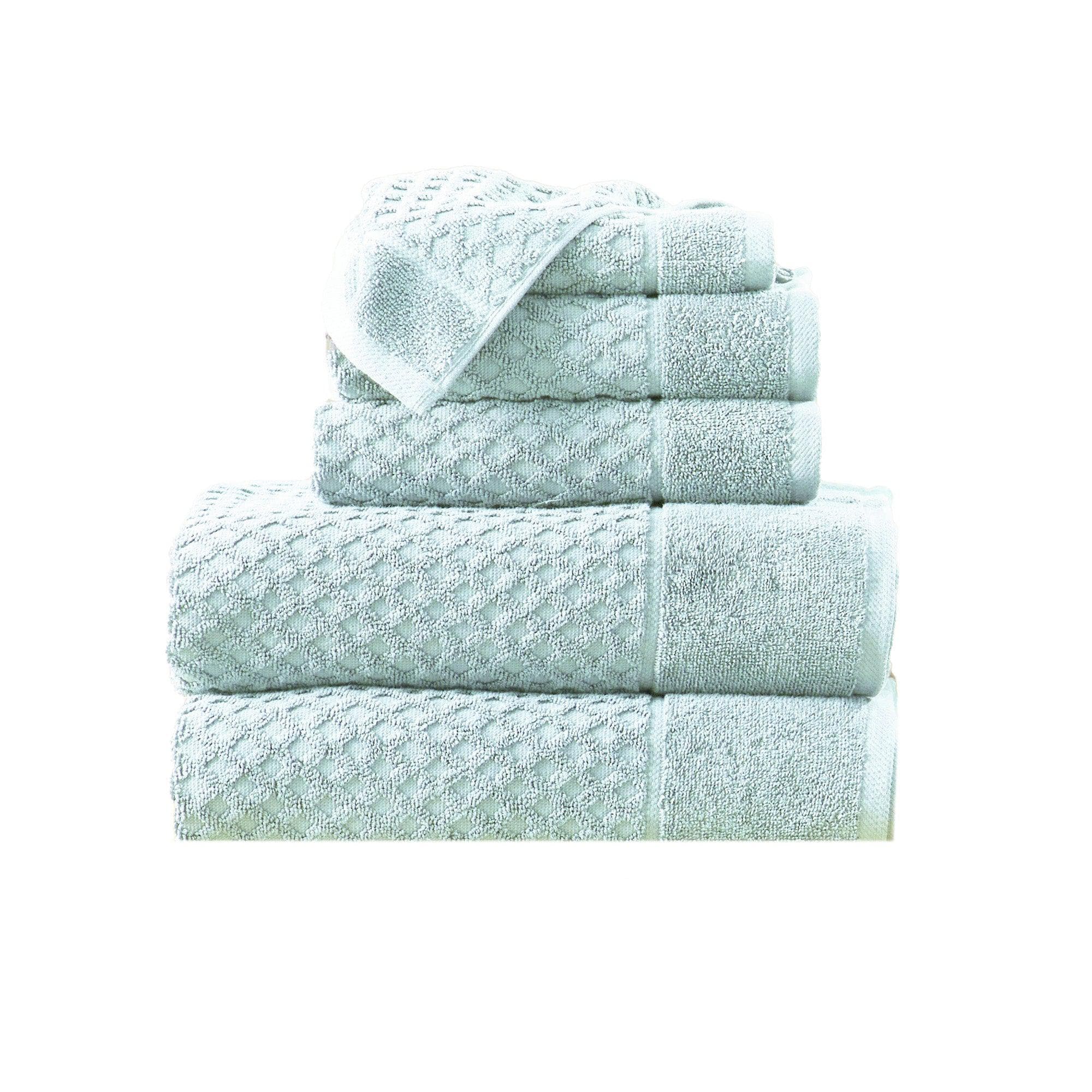 Cotton Diamond Waffle Weave Bath Towel Set - Grayson Collection - Image 79