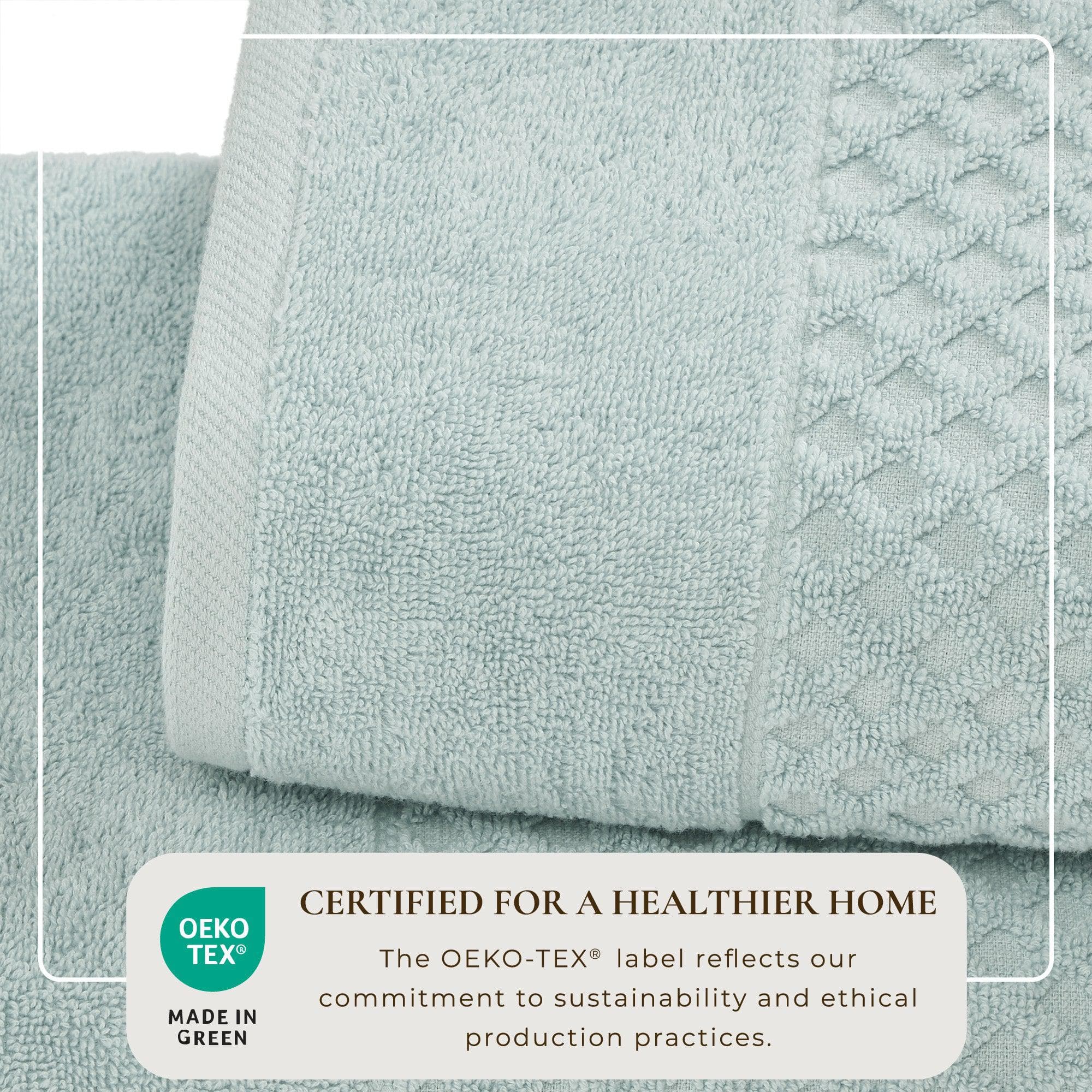 Cotton Diamond Waffle Weave Bath Towel Set - Grayson Collection - Image 82