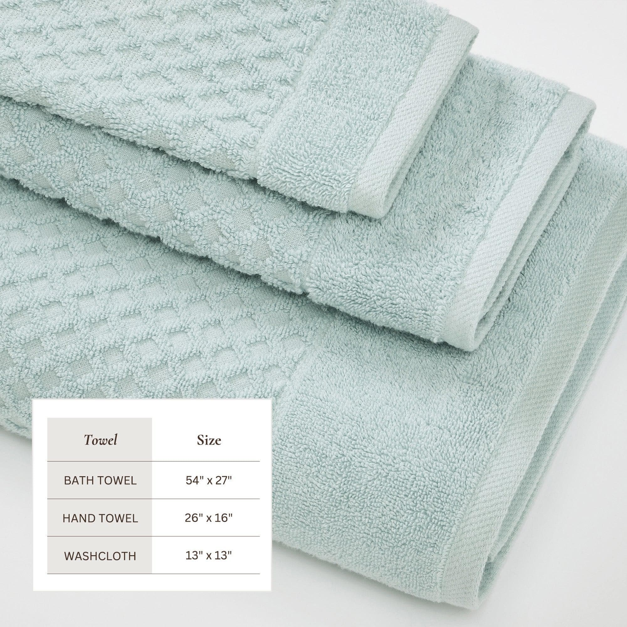 Cotton Diamond Waffle Weave Bath Towel Set - Grayson Collection - Image 85
