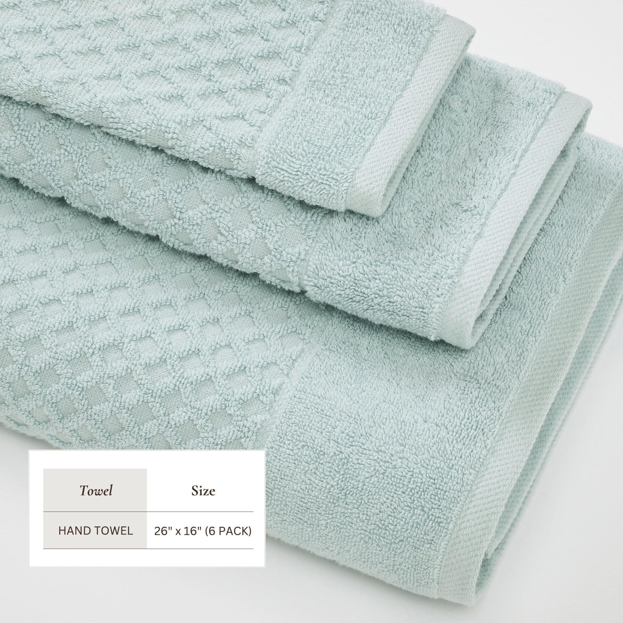 Cotton Diamond Waffle Weave Bath Towel Set - Grayson Collection - Image 87