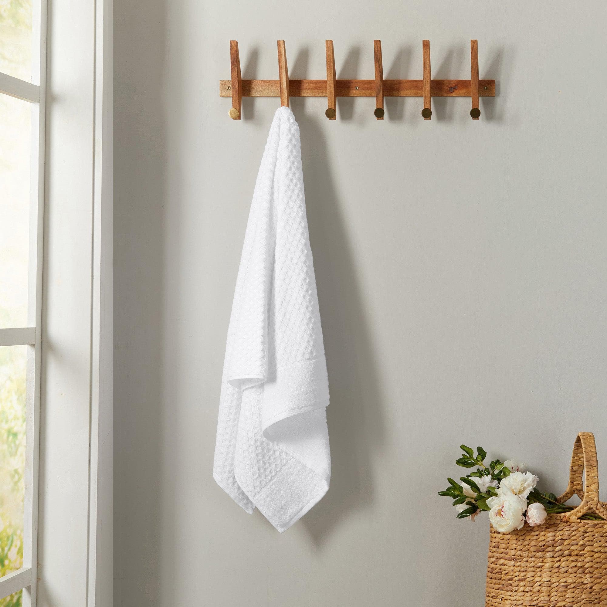 Cotton Diamond Waffle Weave Bath Towel Set - Grayson Collection - Image 9
