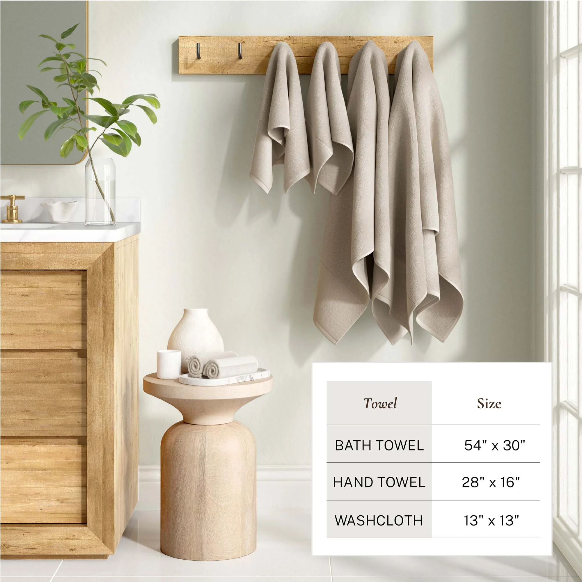 Cotton Linen-Like Border 6-Piece Towel Set - Priya Collection - Image 24