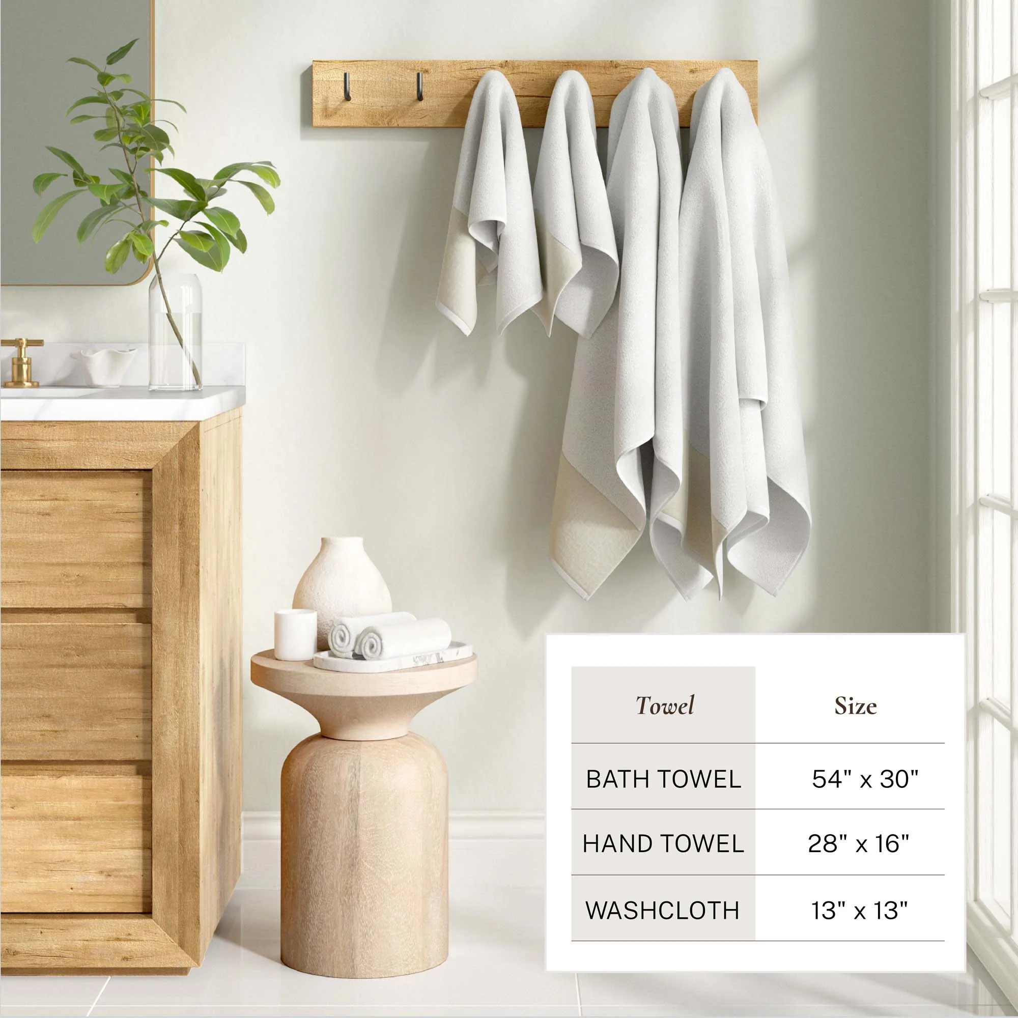 Cotton Linen-Like Border 6-Piece Towel Set - Priya Collection - Image 6