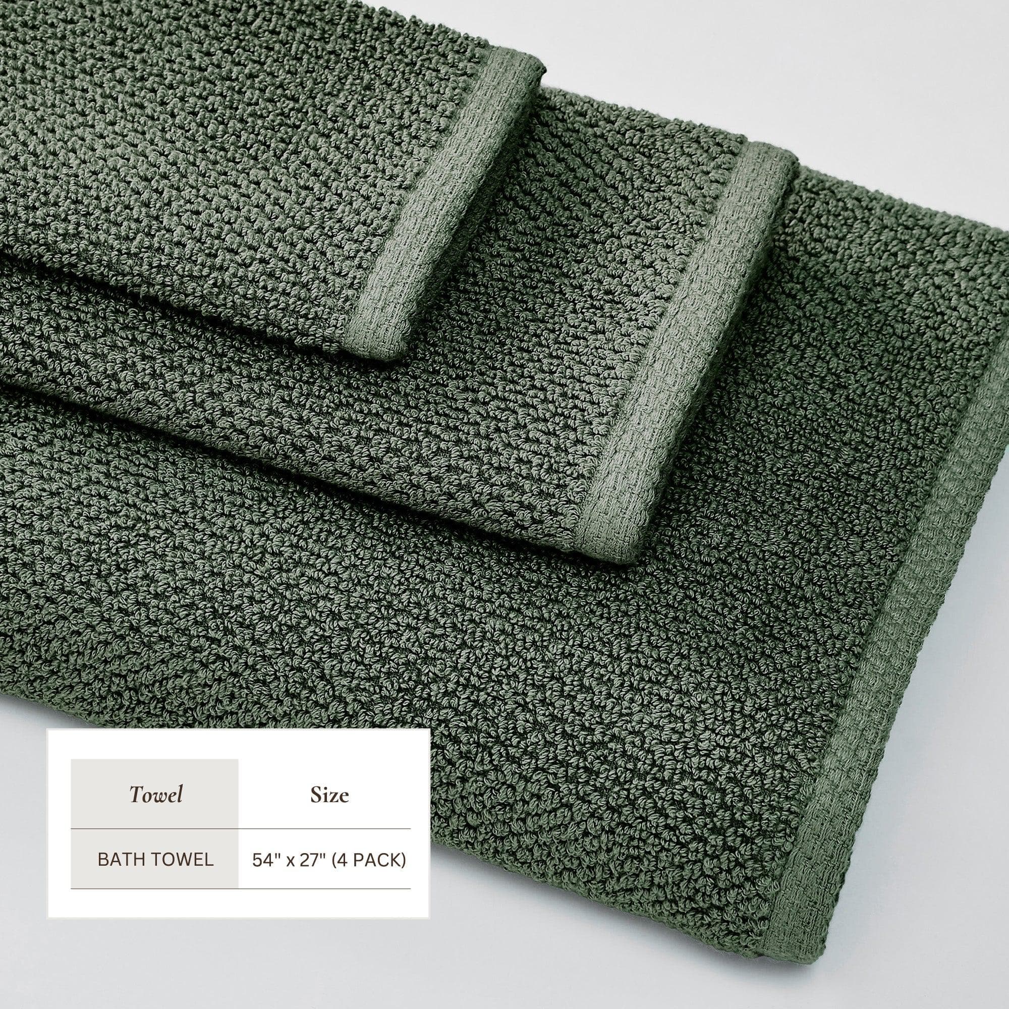 Cotton Textured Bath Towel Set - Acacia Collection - Image 163