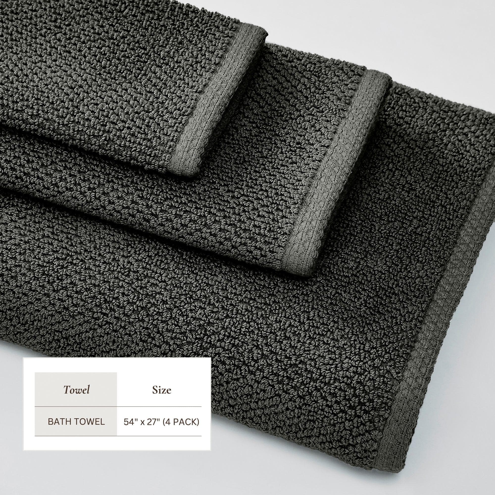 Cotton Textured Bath Towel Set - Acacia Collection - Image 177