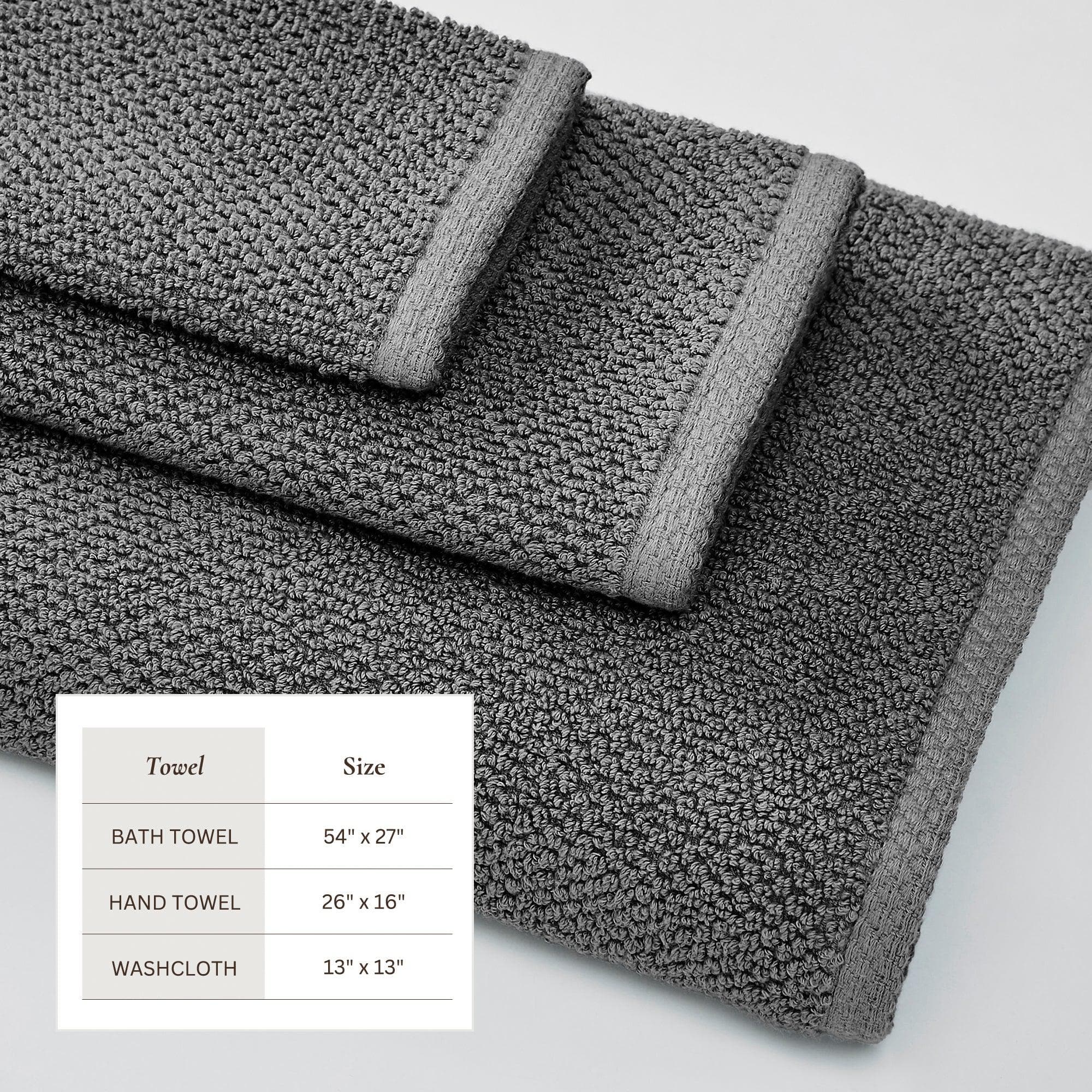 Cotton Textured Bath Towel Set - Acacia Collection - Image 191