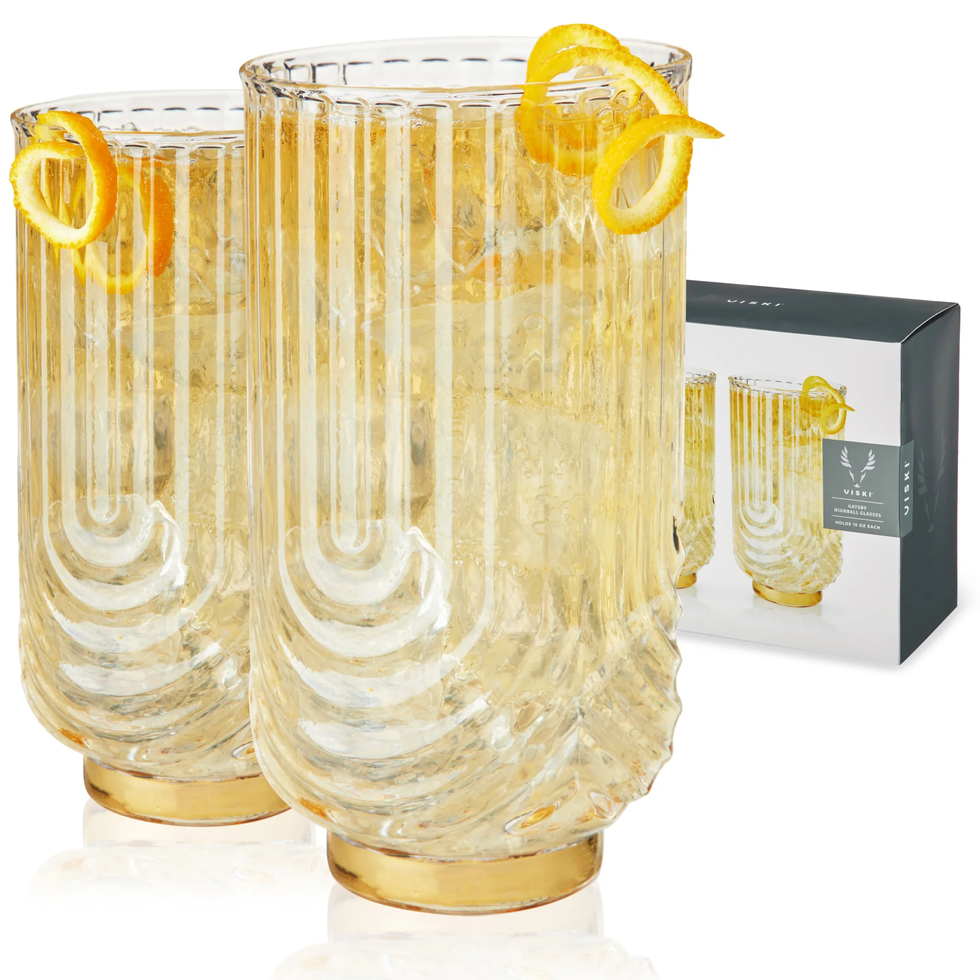 Deco gatsby crystal highball glasses viski® - Image 5