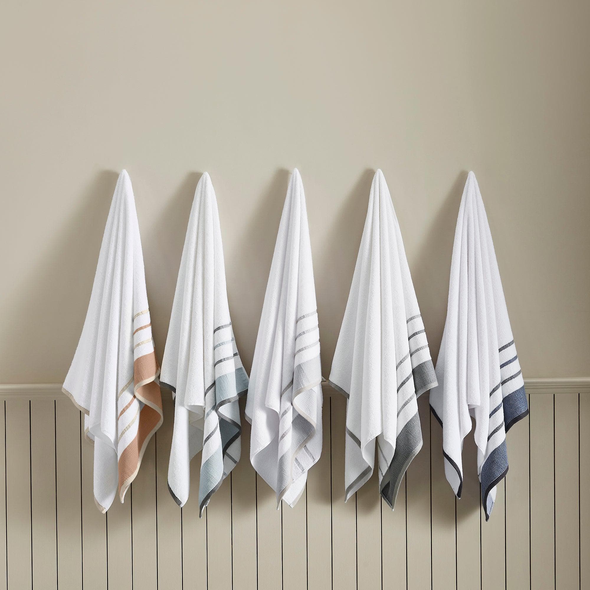 Decorative Cotton Stripe Bath Towel Set - Noelle Collection - Image 104