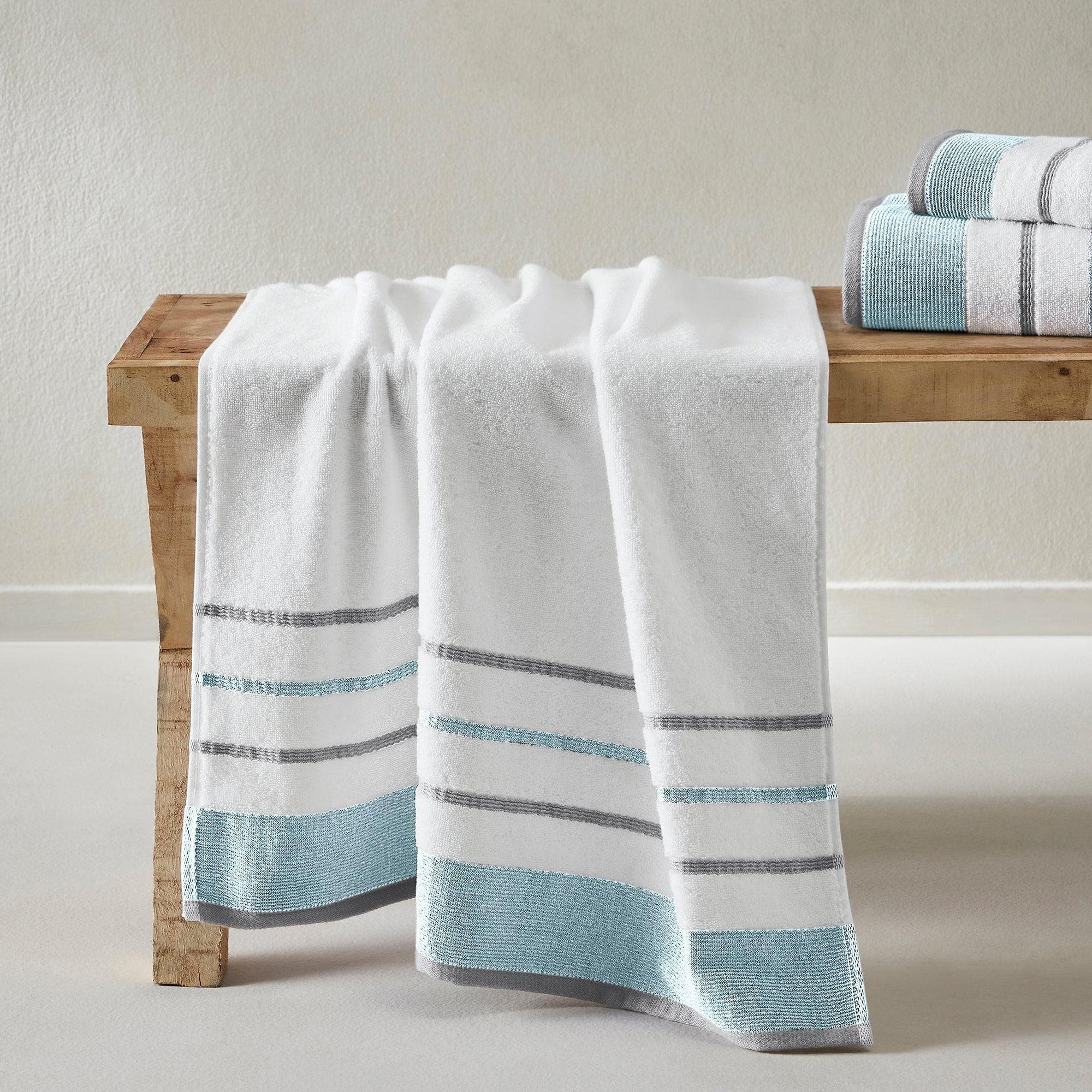 Decorative Cotton Stripe Bath Towel Set - Noelle Collection - Image 107