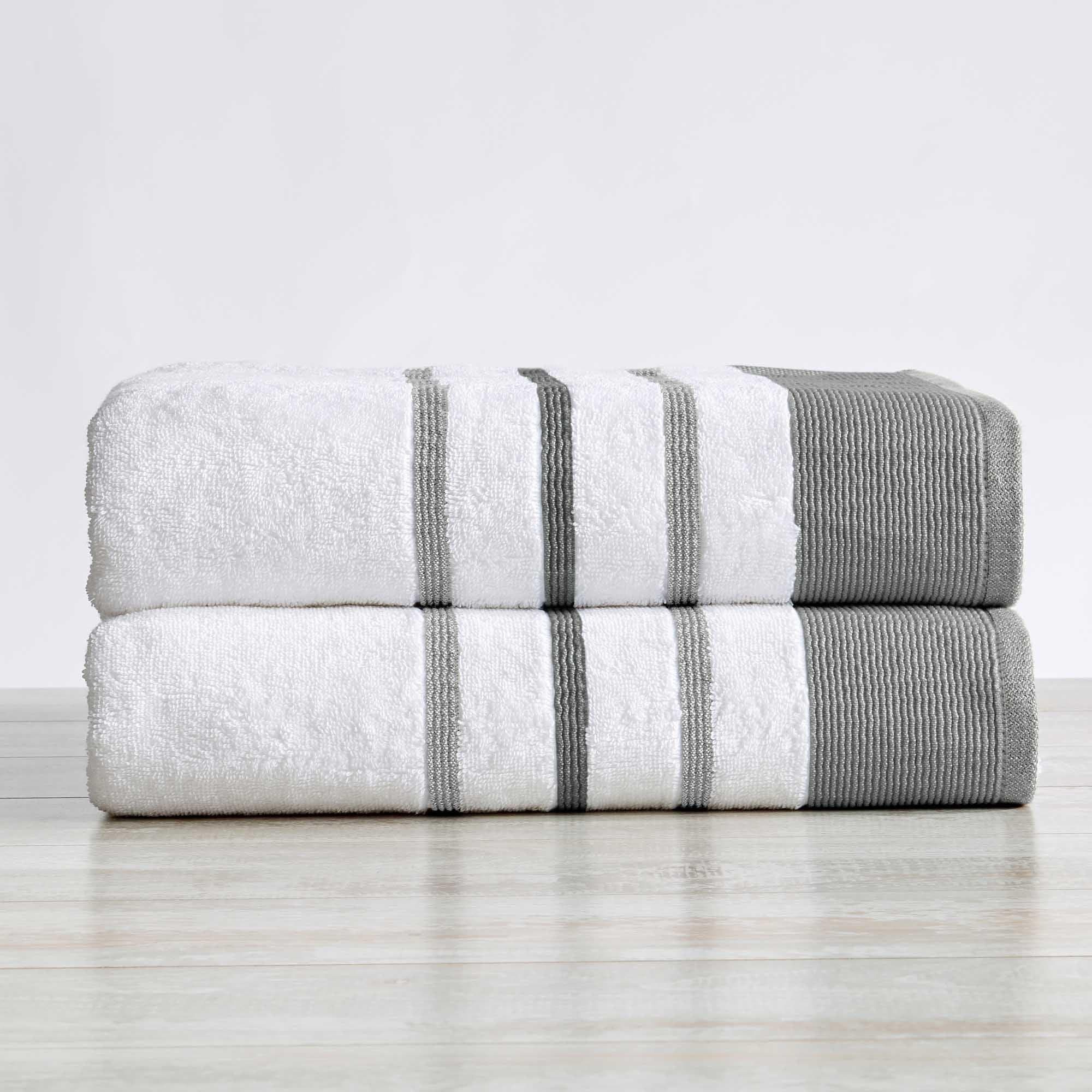Decorative Cotton Stripe Bath Towel Set - Noelle Collection - Image 13