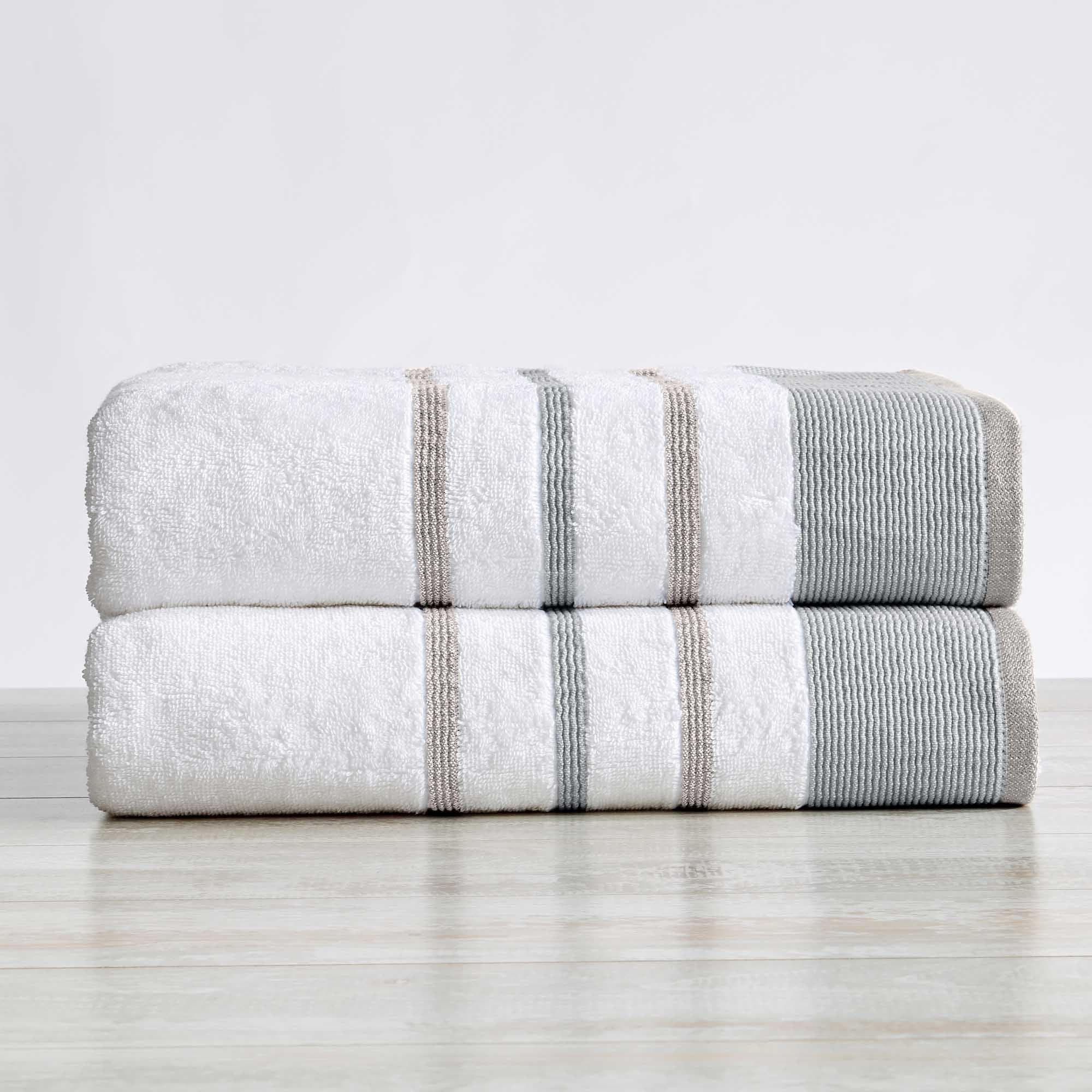 Decorative Cotton Stripe Bath Towel Set - Noelle Collection - Image 135