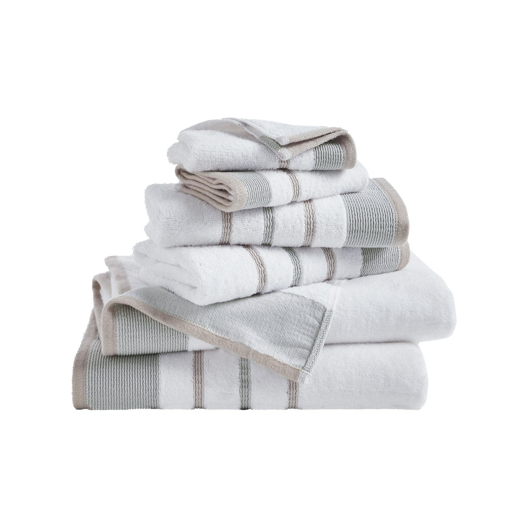 Decorative Cotton Stripe Bath Towel Set - Noelle Collection - Image 141