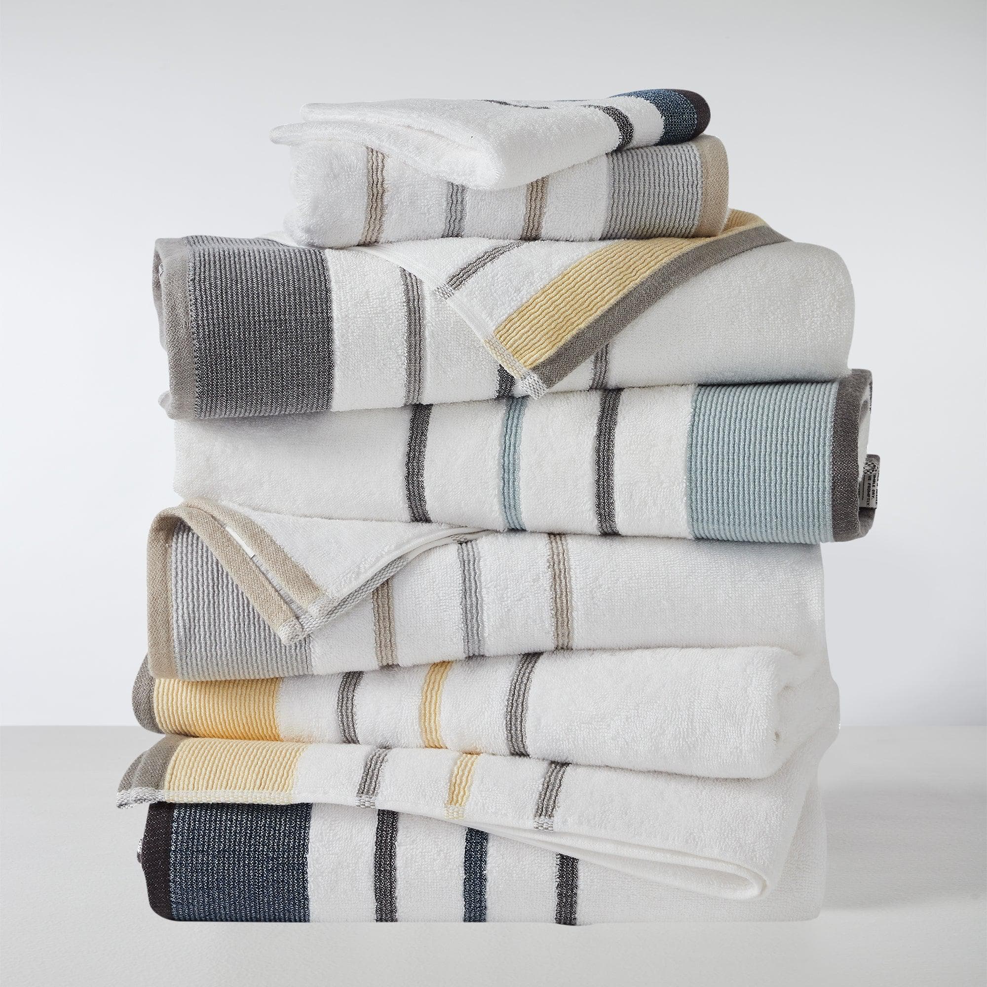Decorative Cotton Stripe Bath Towel Set - Noelle Collection - Image 146