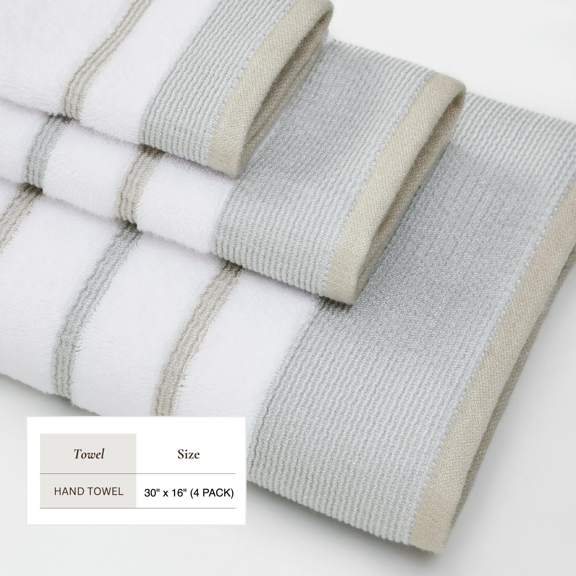Decorative Cotton Stripe Bath Towel Set - Noelle Collection - Image 151