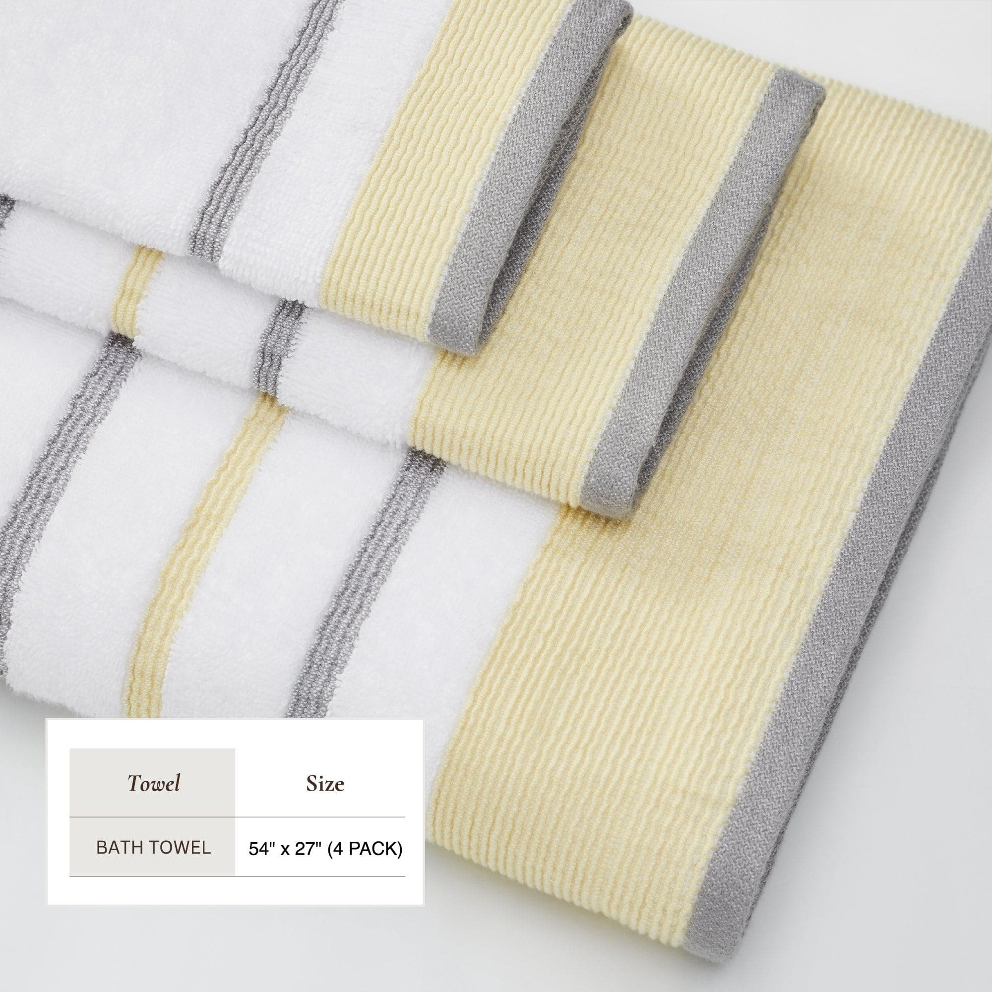Decorative Cotton Stripe Bath Towel Set - Noelle Collection - Image 157