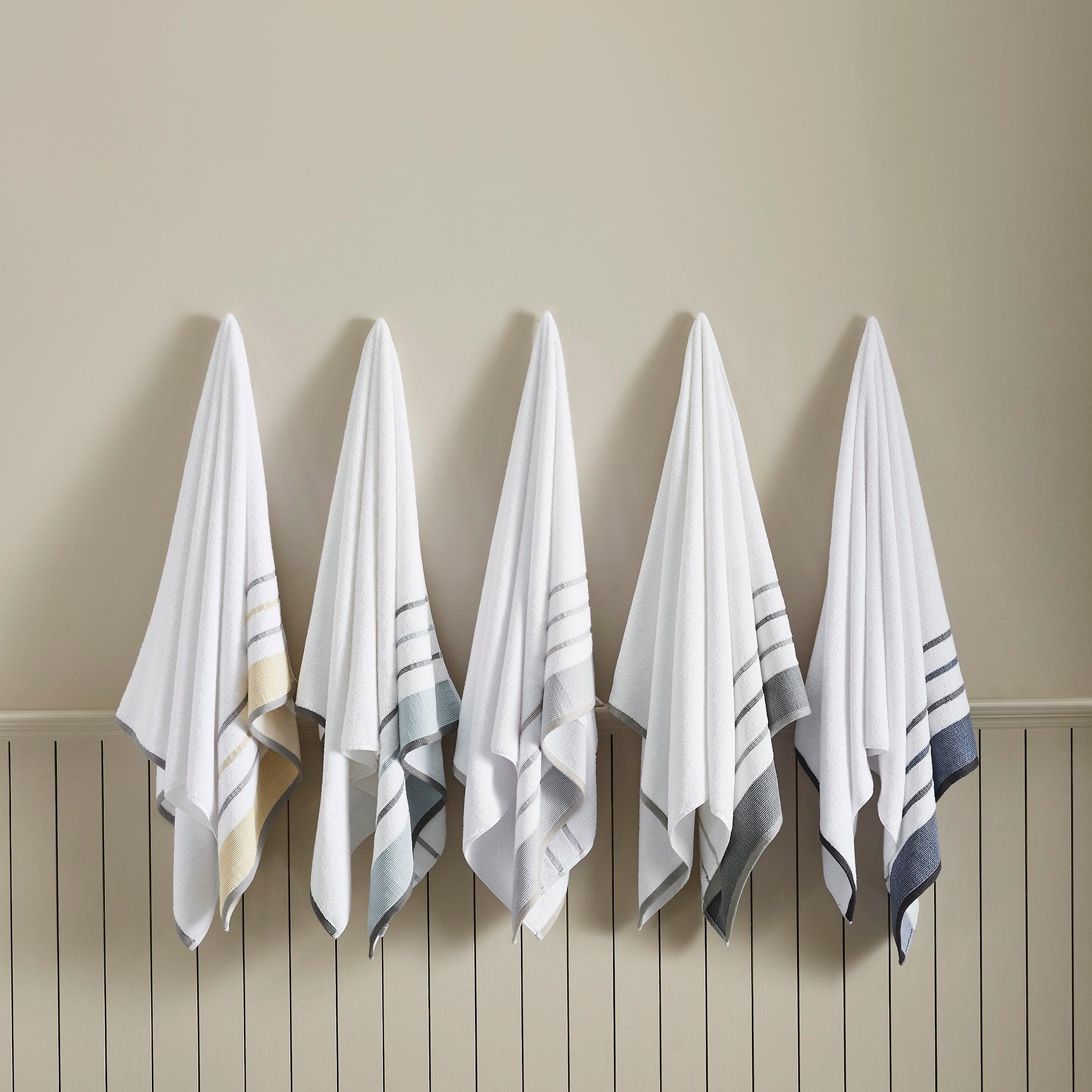 Decorative Cotton Stripe Bath Towel Set - Noelle Collection - Image 158