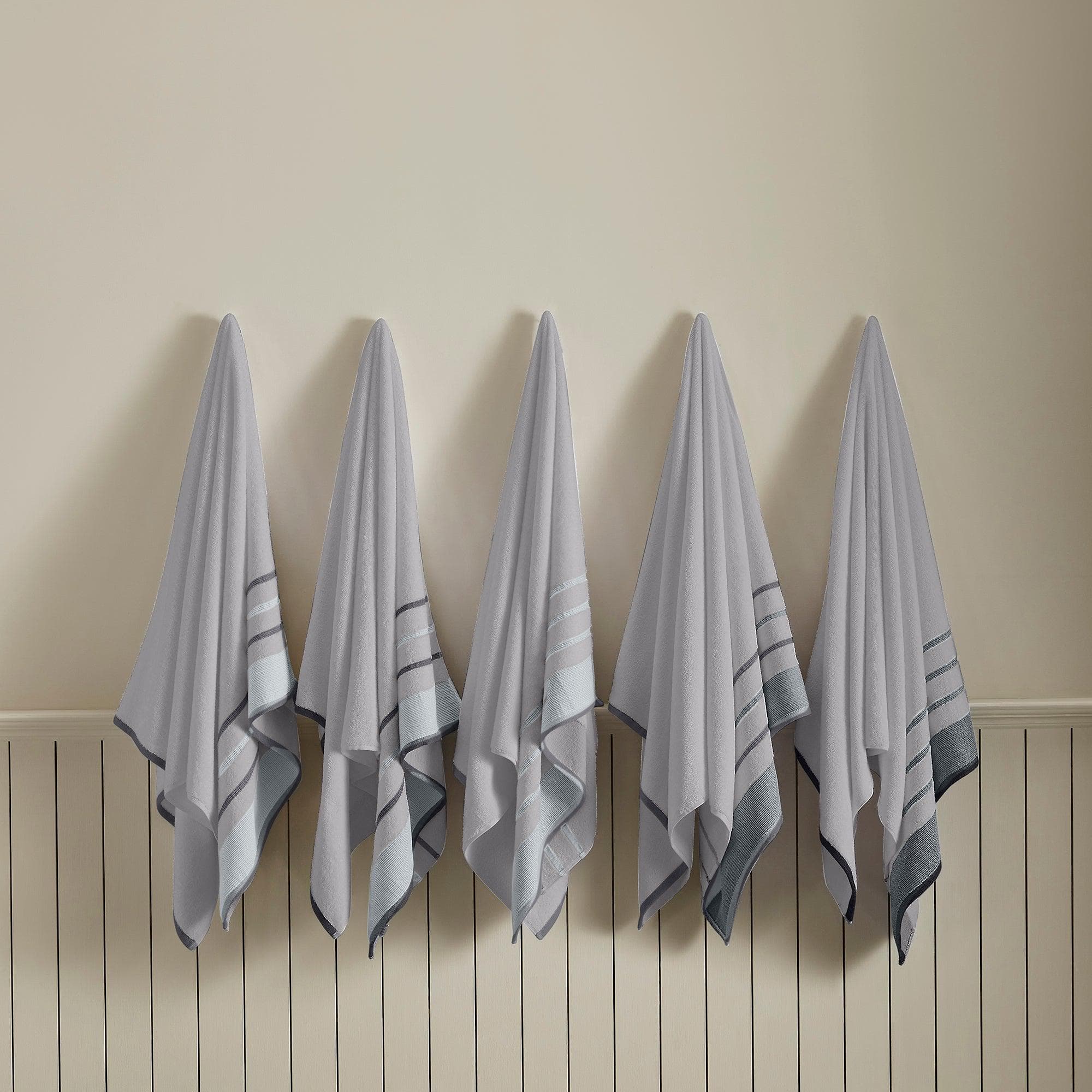 Decorative Cotton Stripe Bath Towel Set - Noelle Collection - Image 188