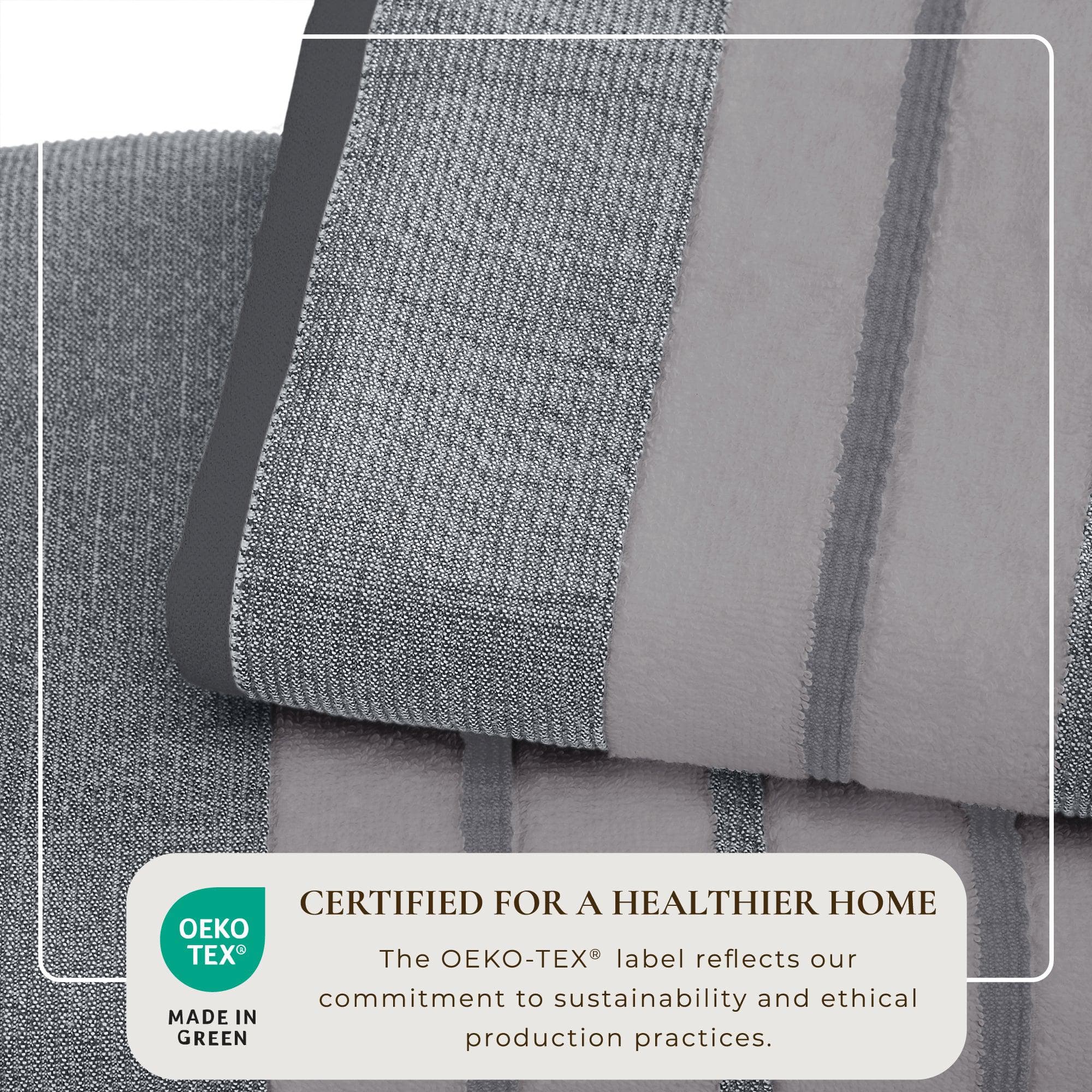 Decorative Cotton Stripe Bath Towel Set - Noelle Collection - Image 190