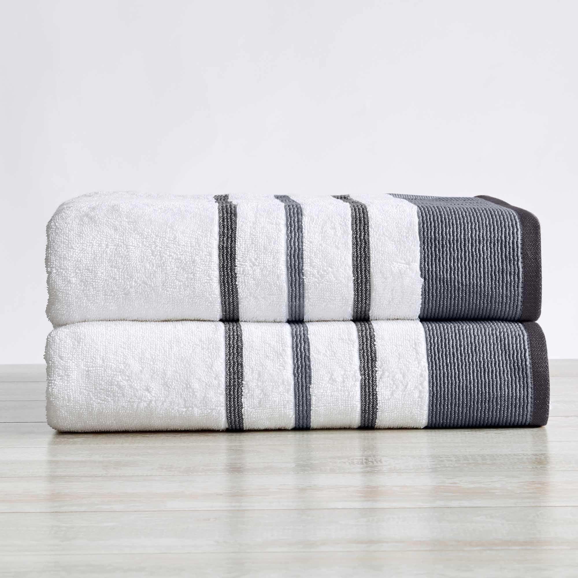Decorative Cotton Stripe Bath Towel Set - Noelle Collection - Image 207