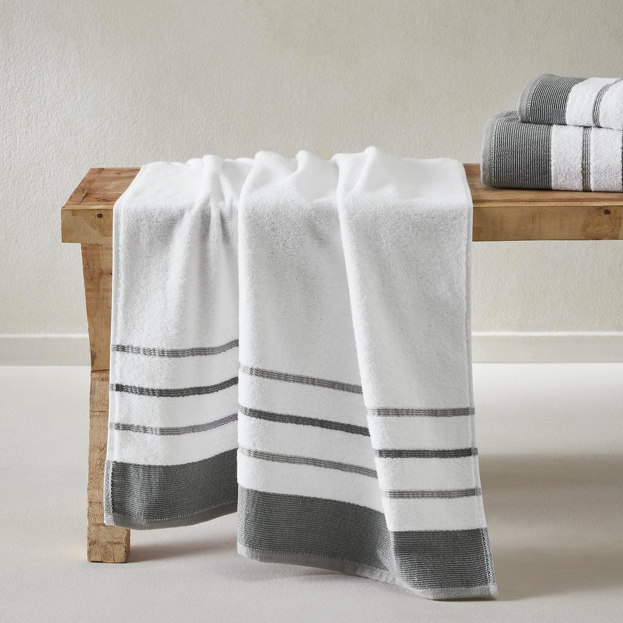 Decorative Cotton Stripe Bath Towel Set - Noelle Collection - Image 21