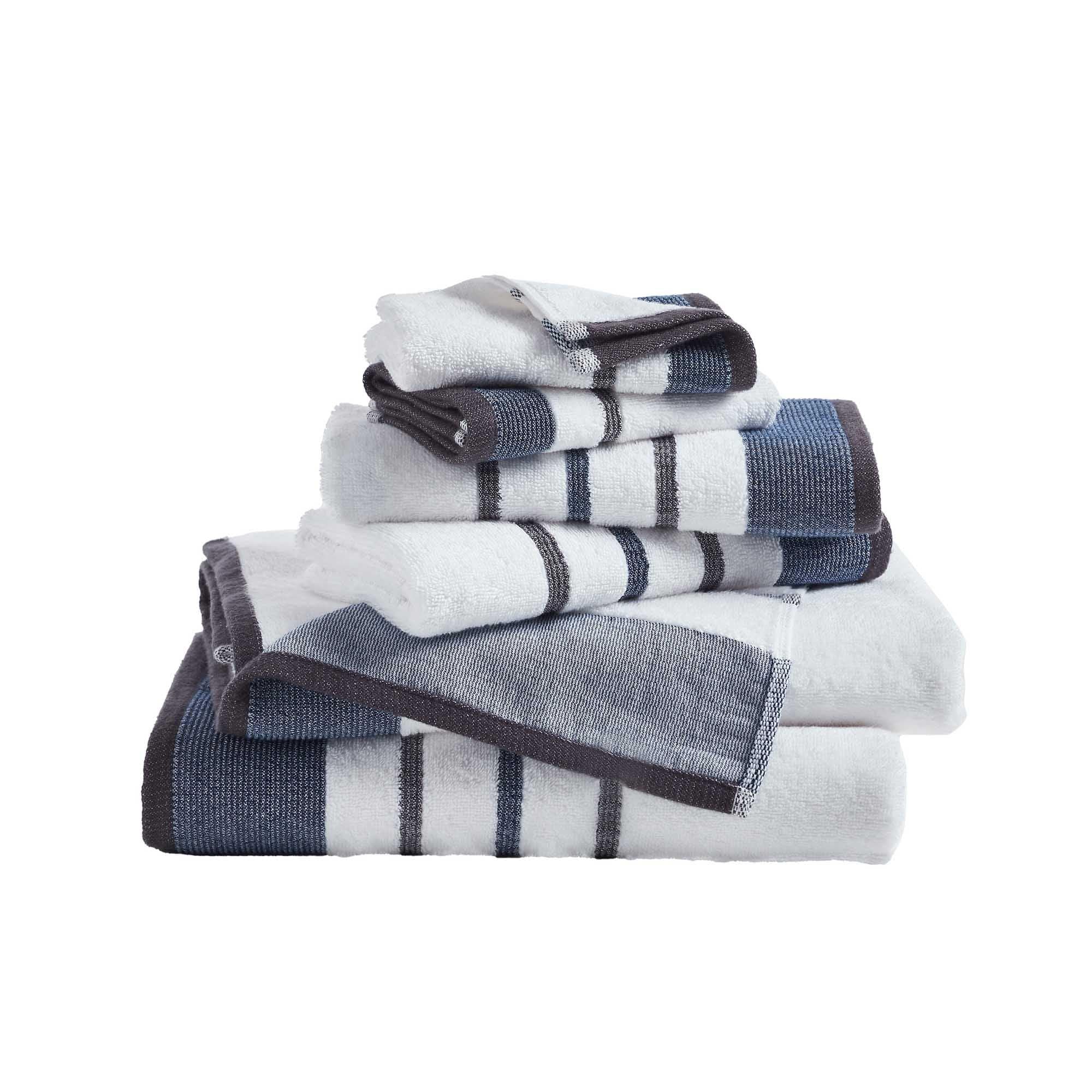 Decorative Cotton Stripe Bath Towel Set - Noelle Collection - Image 213