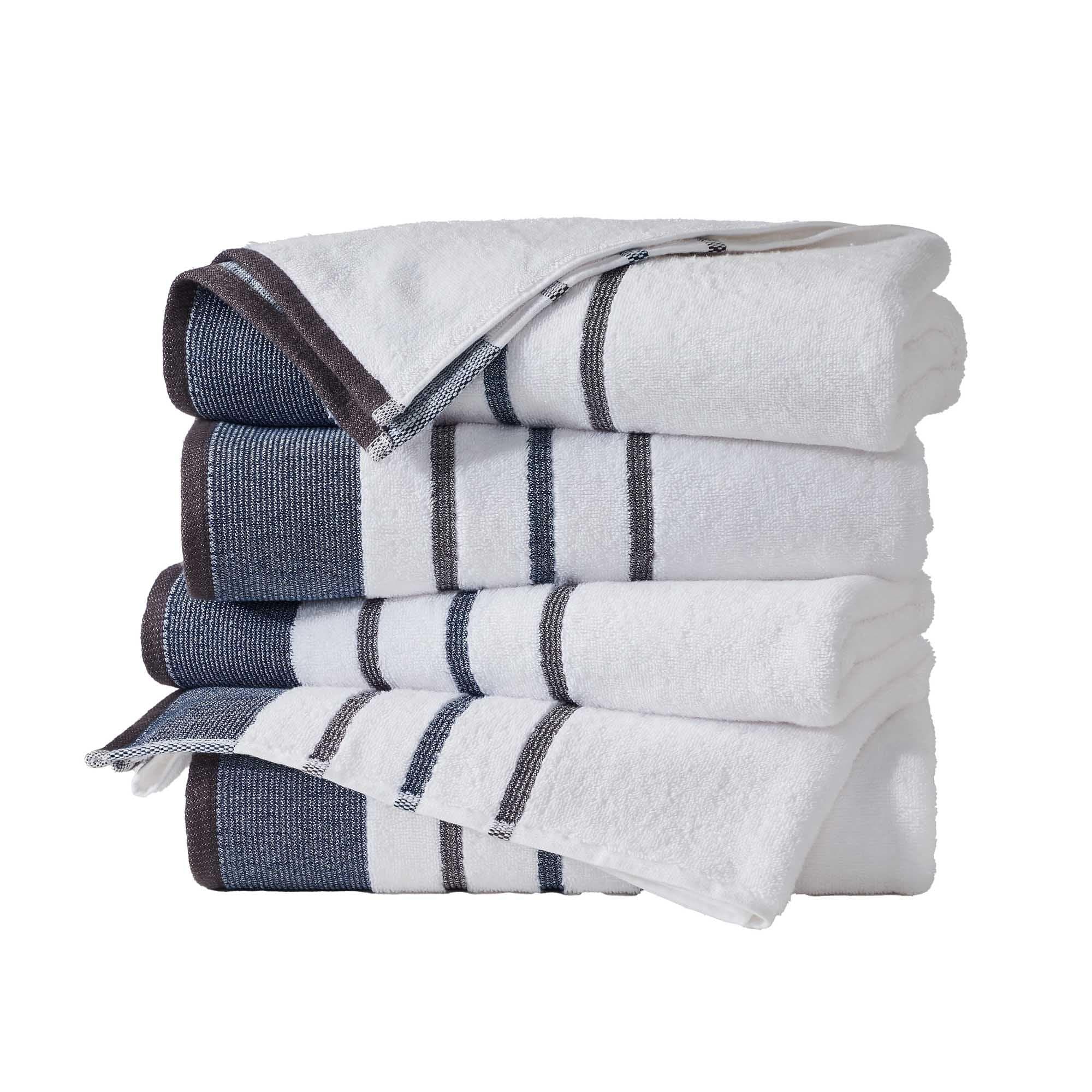 Decorative Cotton Stripe Bath Towel Set - Noelle Collection - Image 219