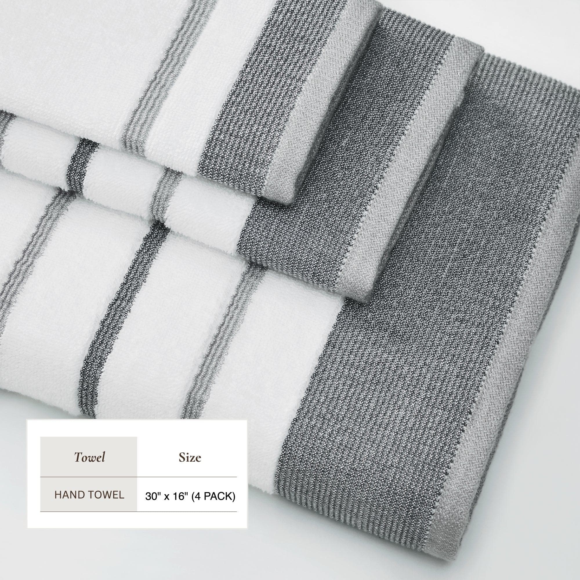 Decorative Cotton Stripe Bath Towel Set - Noelle Collection - Image 23