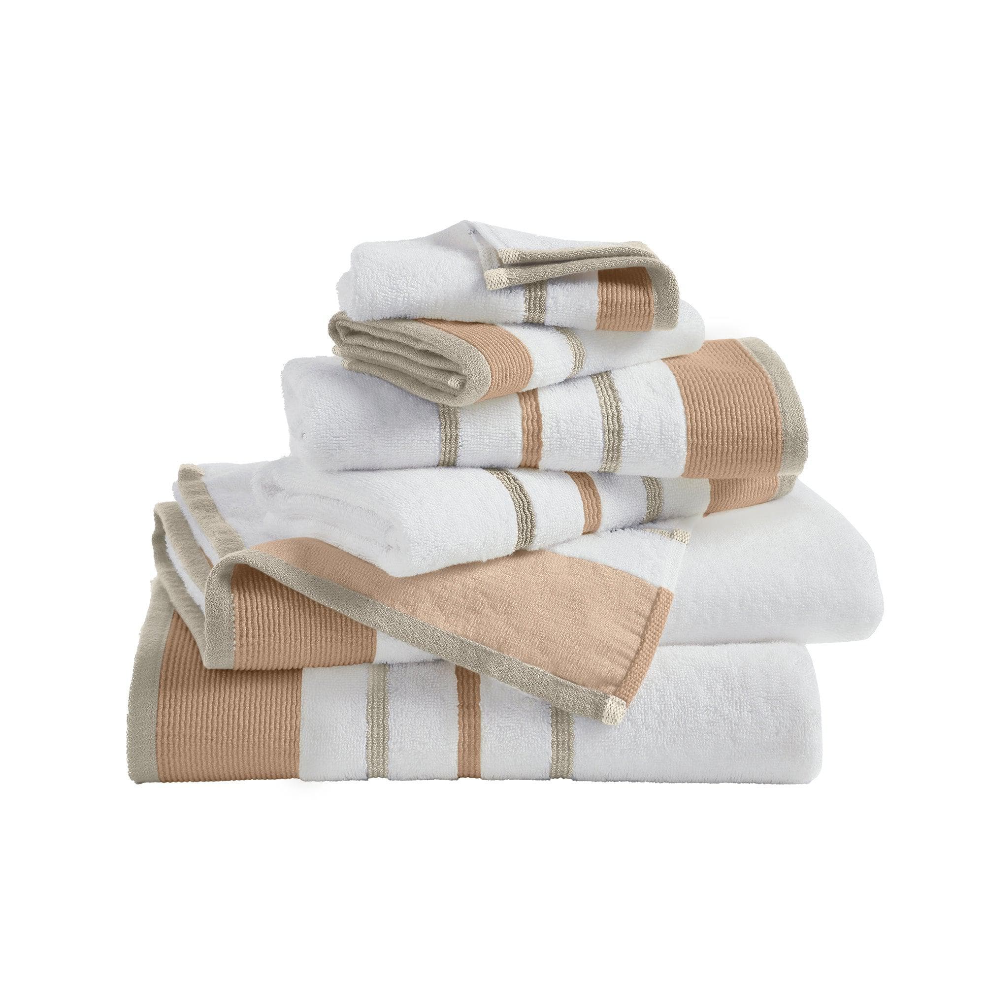 Decorative Cotton Stripe Bath Towel Set - Noelle Collection - Image 25