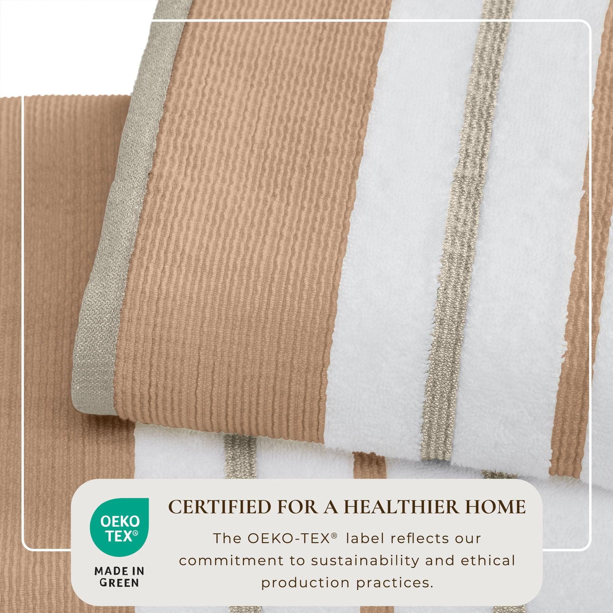 Decorative Cotton Stripe Bath Towel Set - Noelle Collection - Image 26