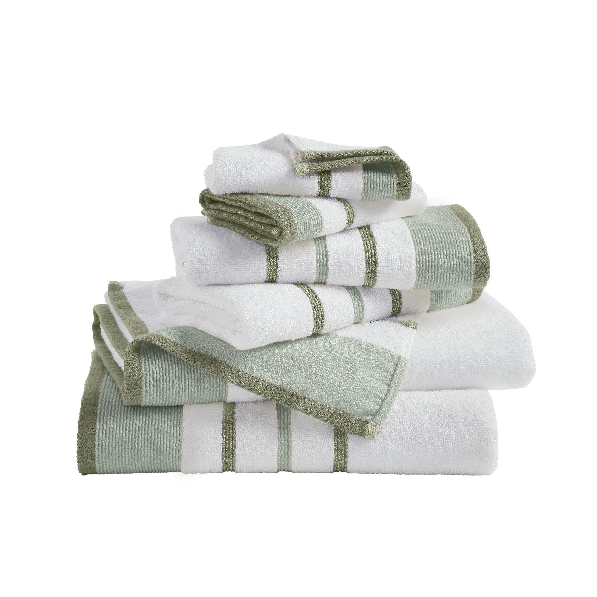 Decorative Cotton Stripe Bath Towel Set - Noelle Collection - Image 37