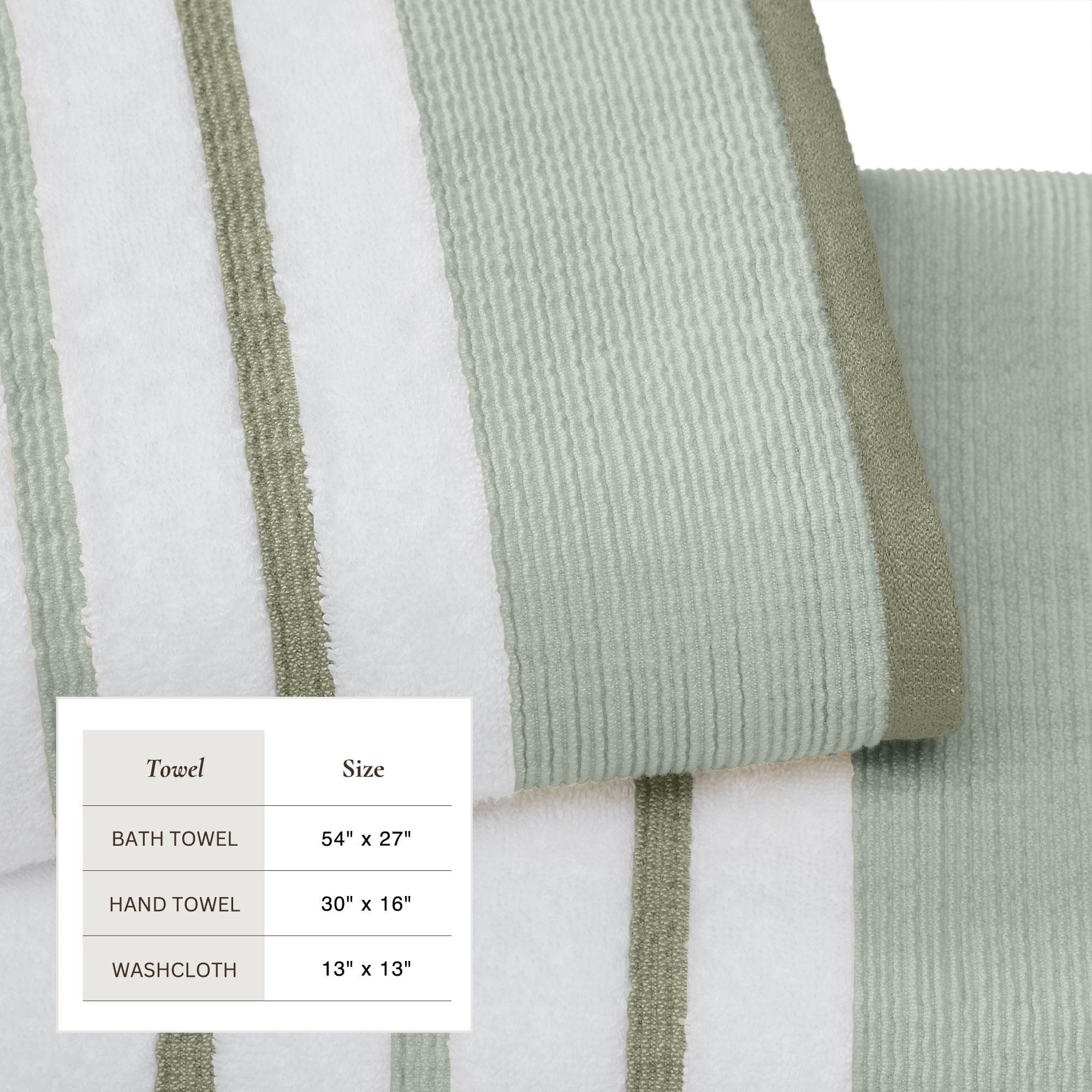 Decorative Cotton Stripe Bath Towel Set - Noelle Collection - Image 41