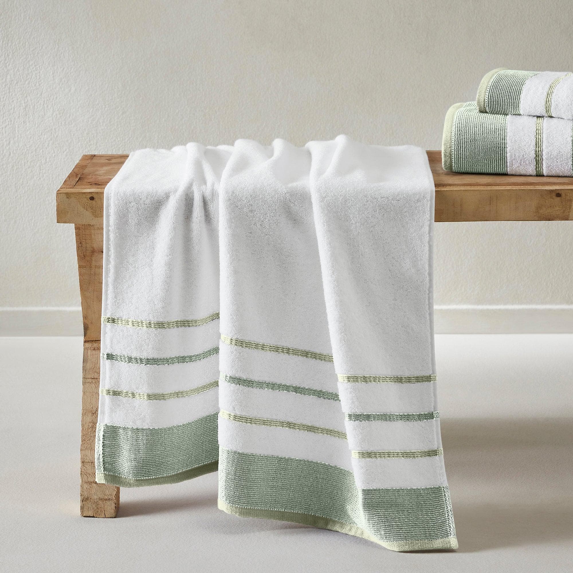 Decorative Cotton Stripe Bath Towel Set - Noelle Collection - Image 51