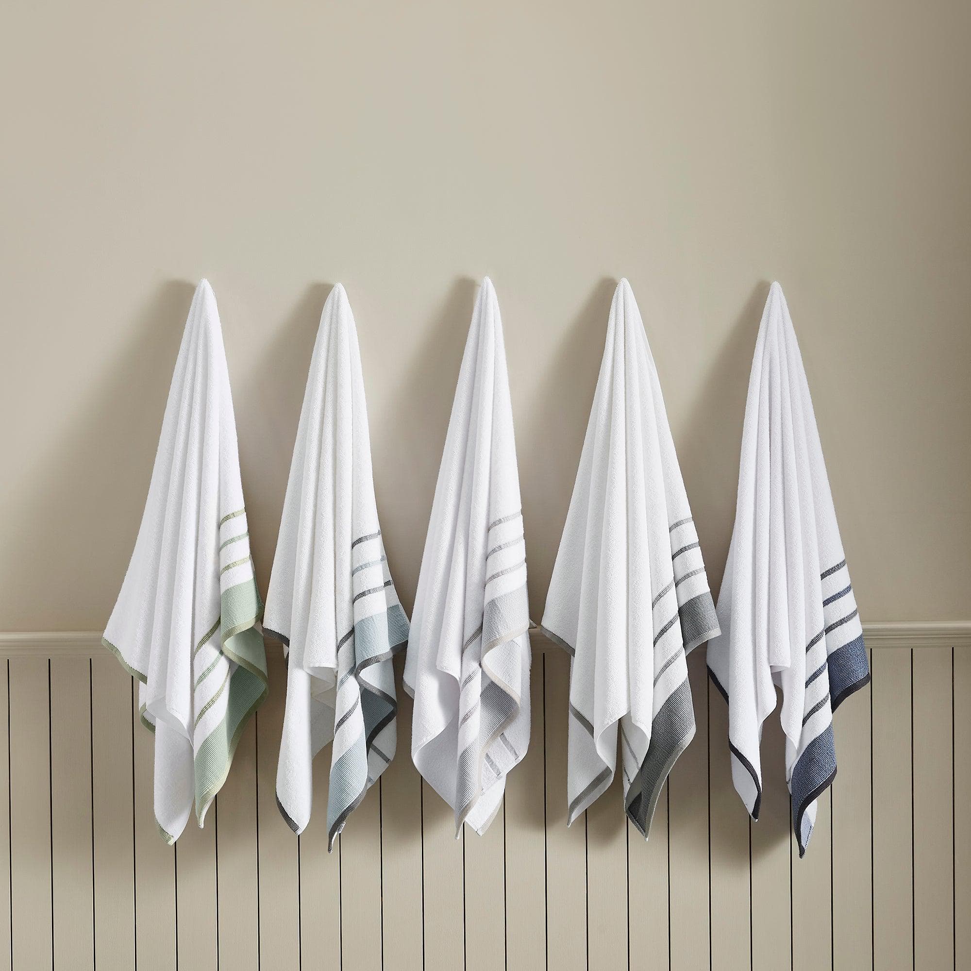 Decorative Cotton Stripe Bath Towel Set - Noelle Collection - Image 54