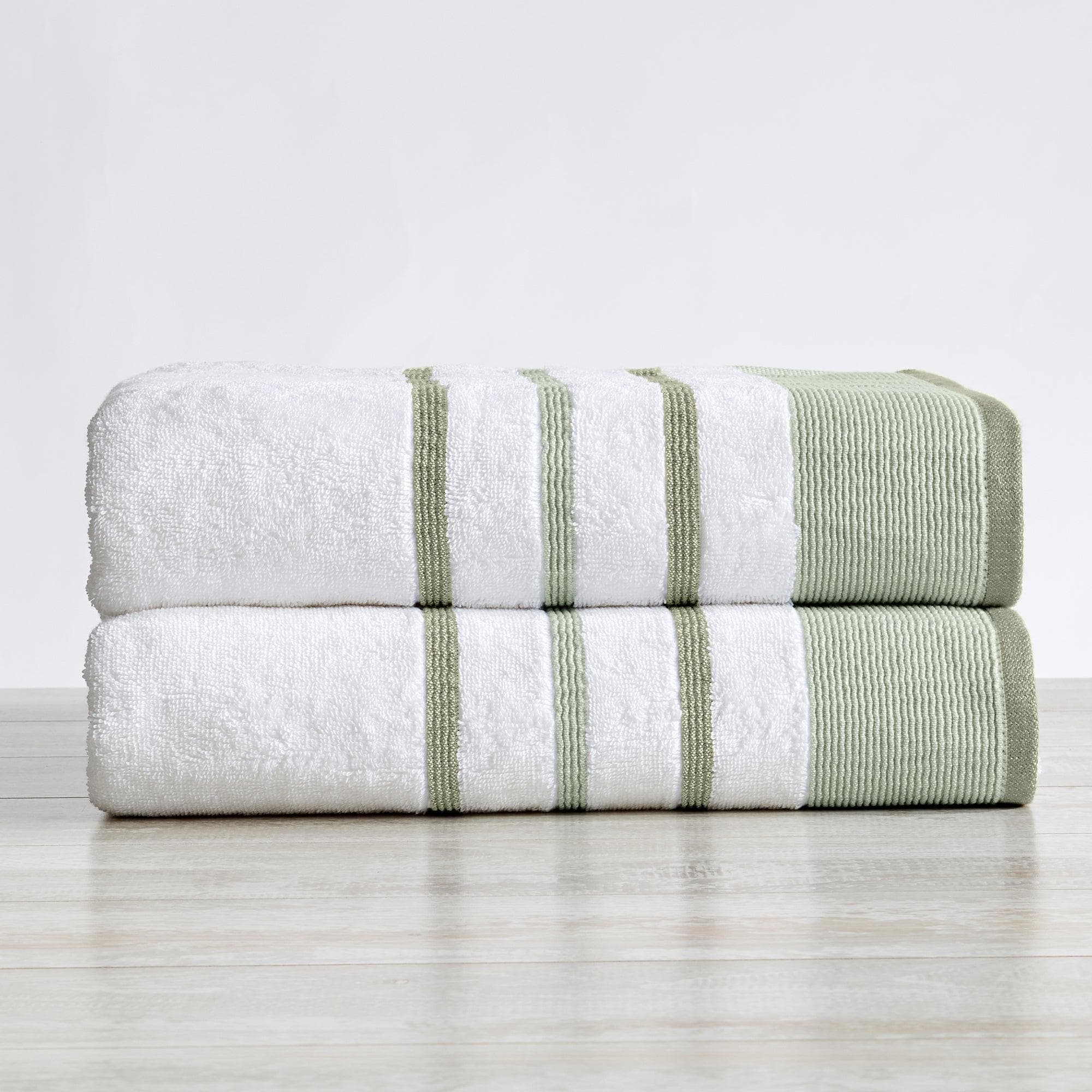 Decorative Cotton Stripe Bath Towel Set - Noelle Collection - Image 55