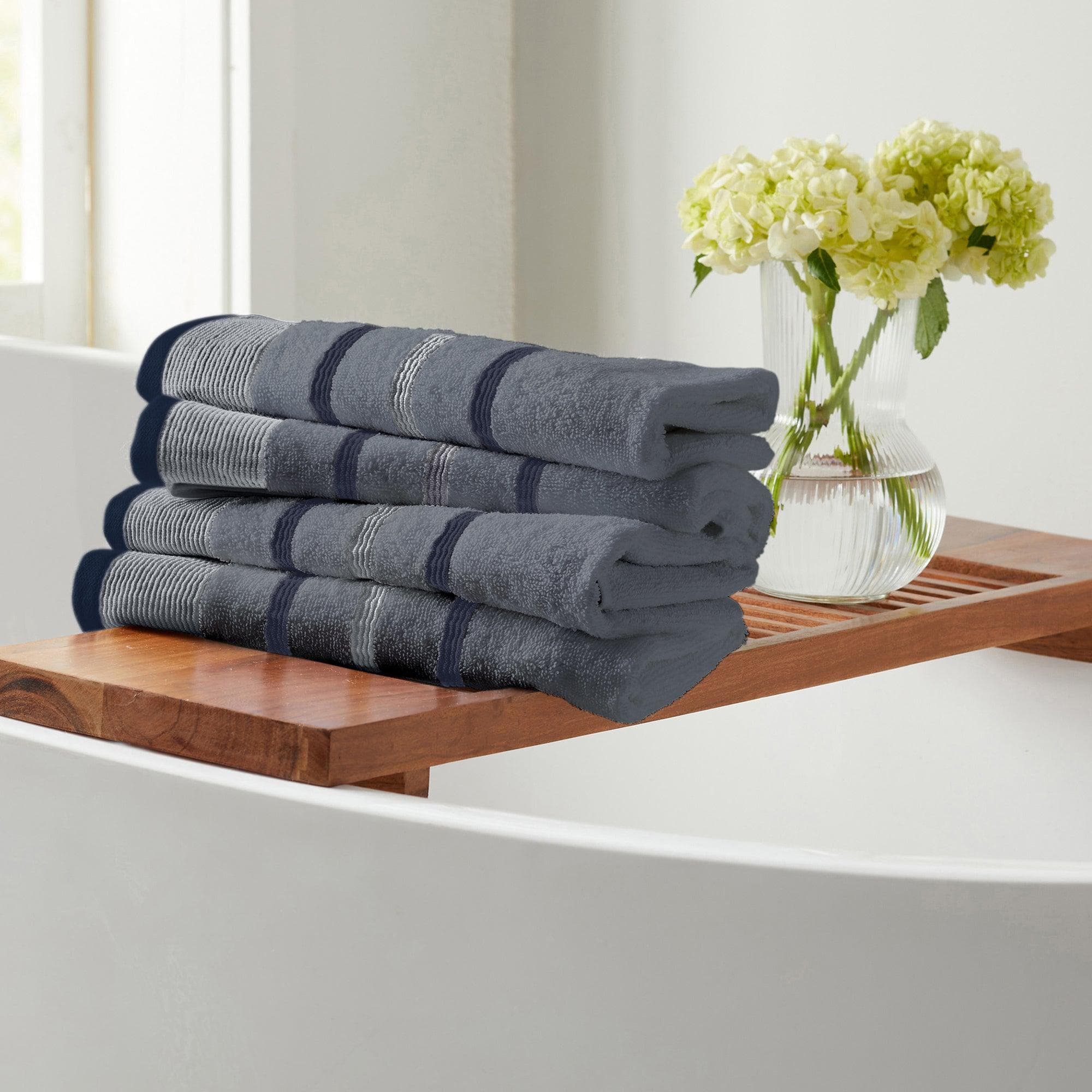 Decorative Cotton Stripe Bath Towel Set - Noelle Collection - Image 66