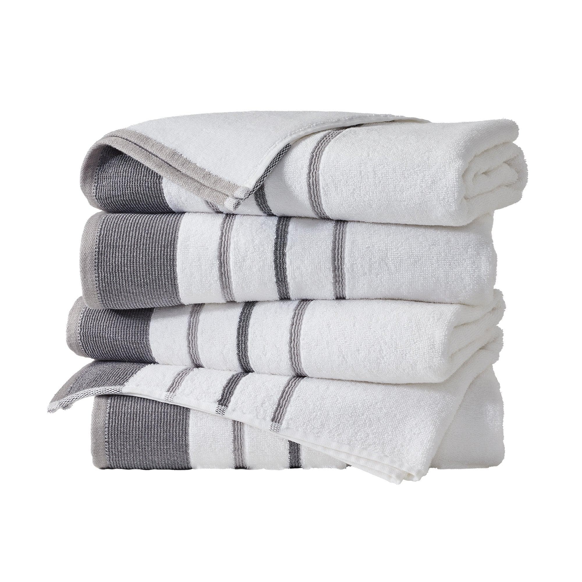 Decorative Cotton Stripe Bath Towel Set - Noelle Collection - Image 7