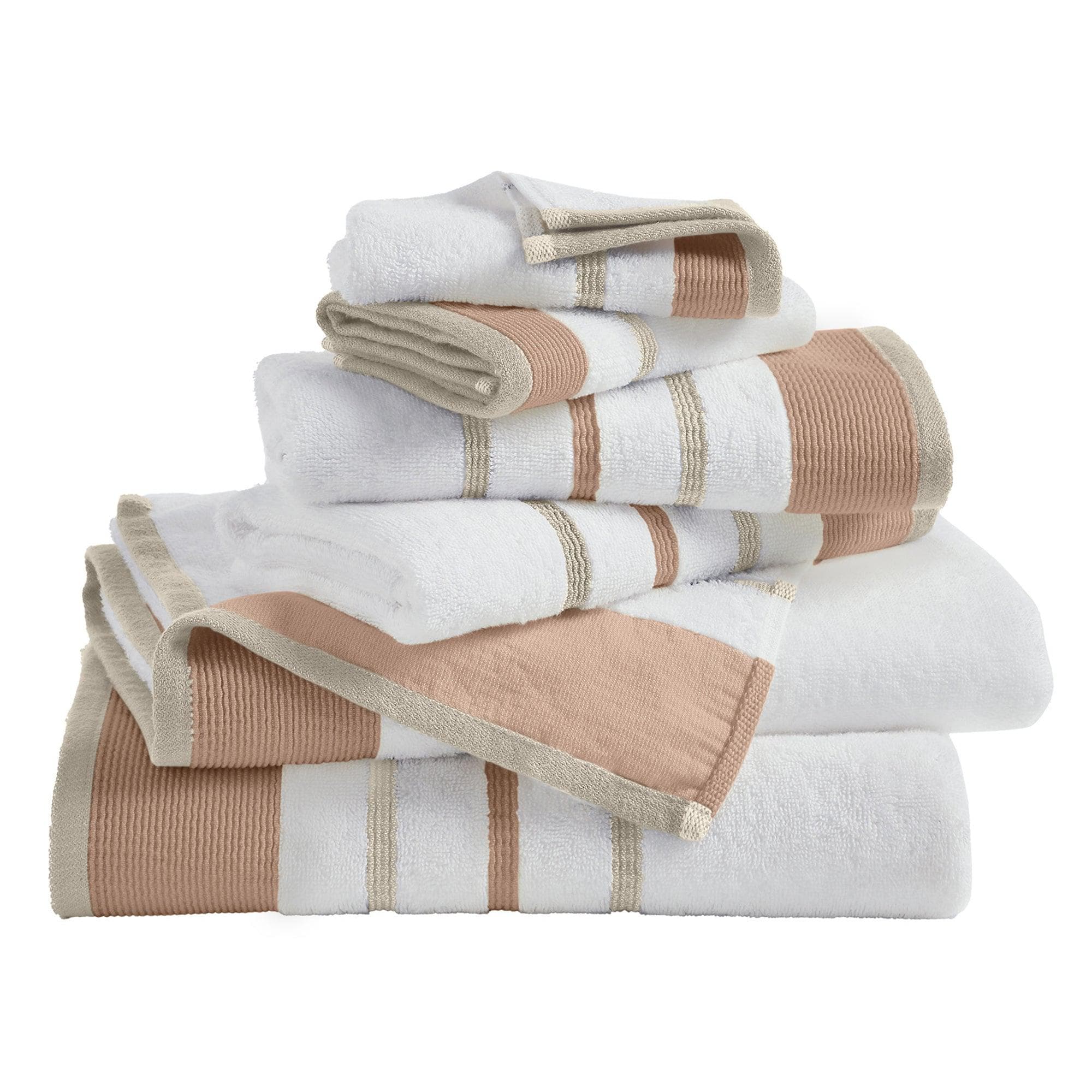 Decorative Cotton Stripe Bath Towel Set - Noelle Collection - Image 81