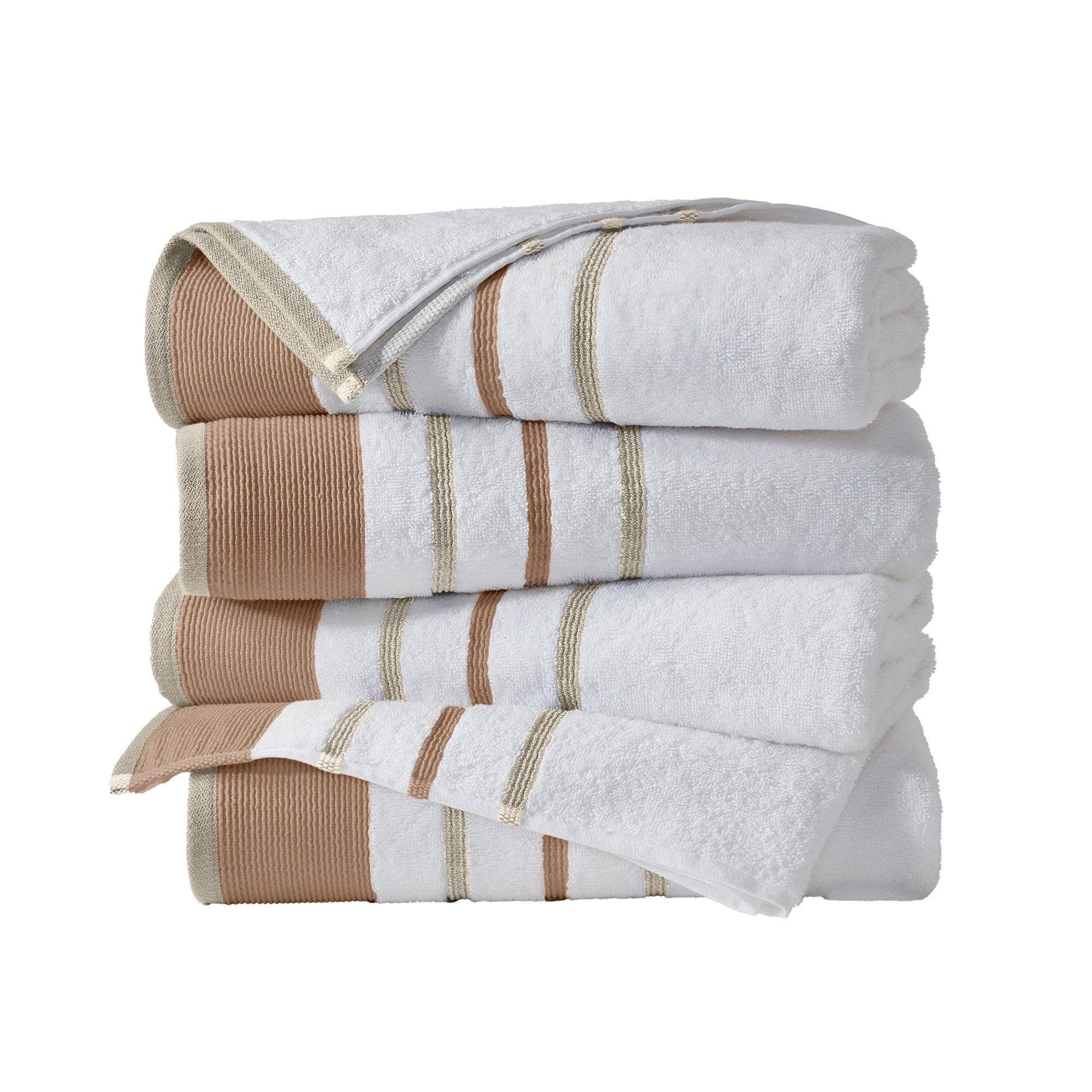 Decorative Cotton Stripe Bath Towel Set - Noelle Collection - Image 93
