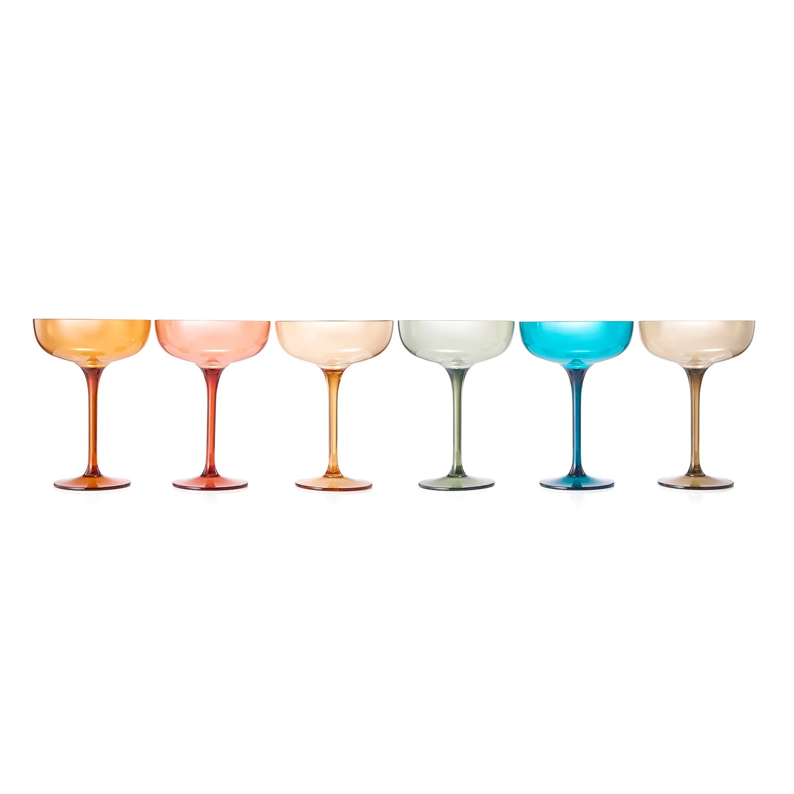 Eze Acrylic Champagne Coupe Cocktail Glassware, Set of 6 - Image 3