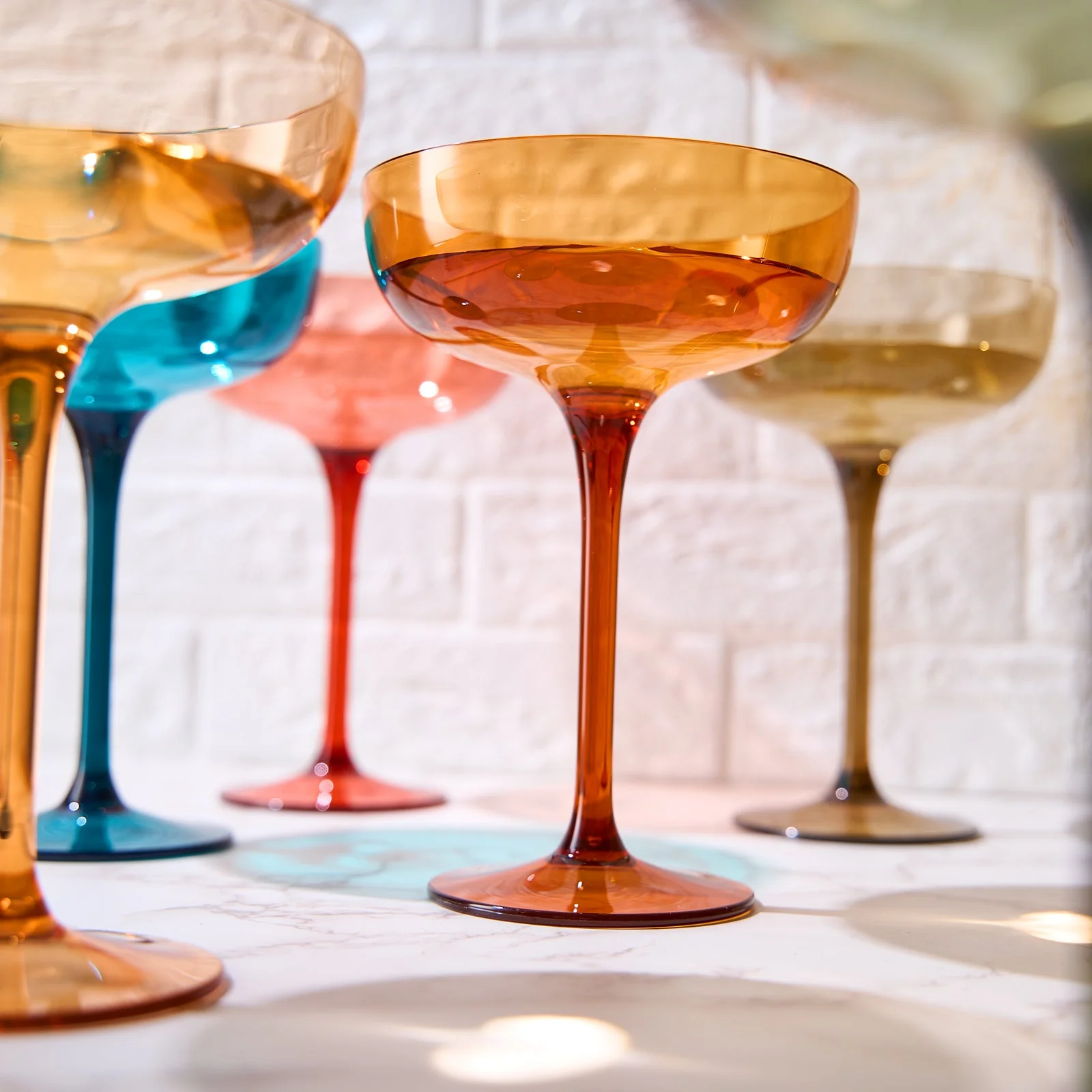 Eze Acrylic Champagne Coupe Cocktail Glassware, Set of 6 - Image 4