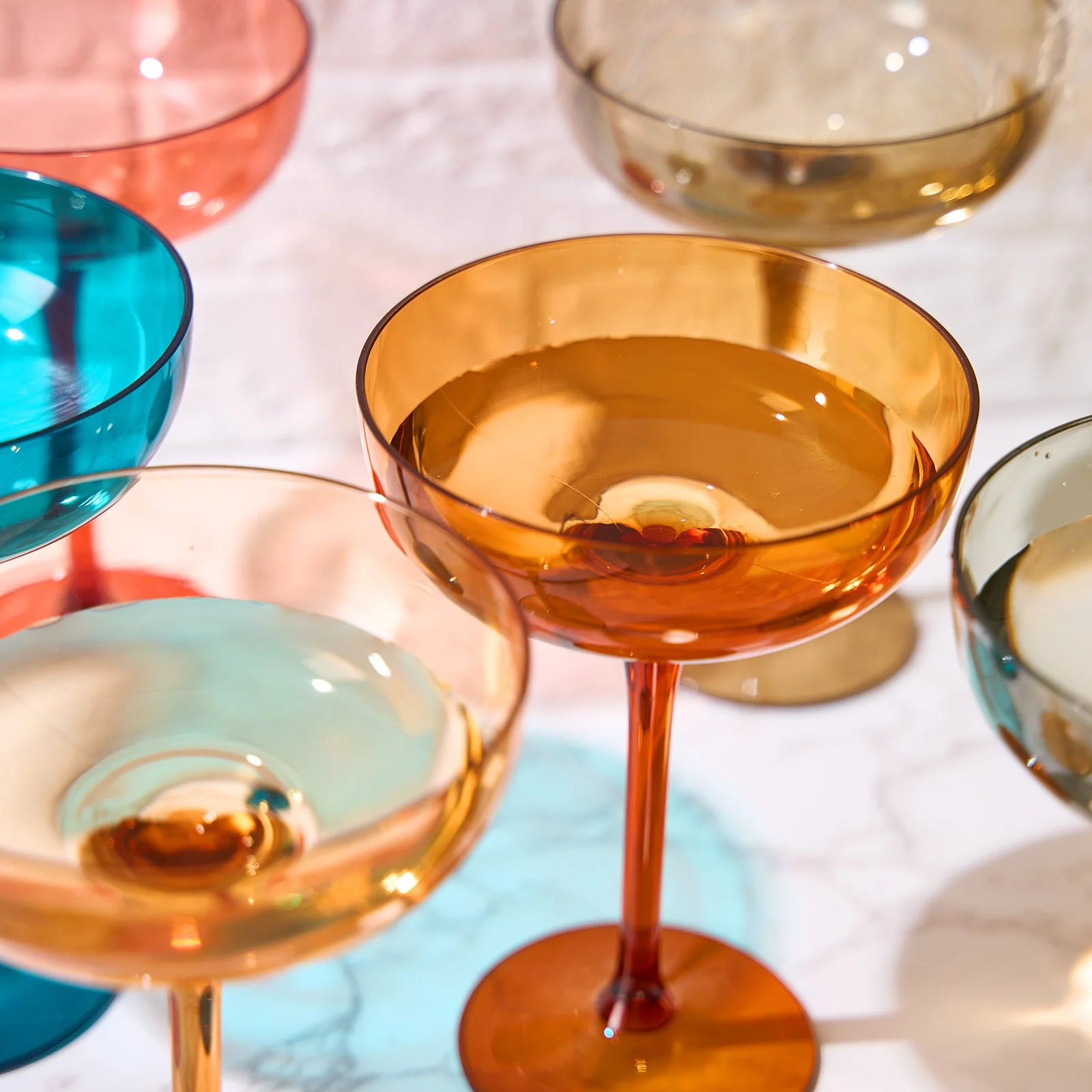 Eze Acrylic Champagne Coupe Cocktail Glassware, Set of 6 - Image 5