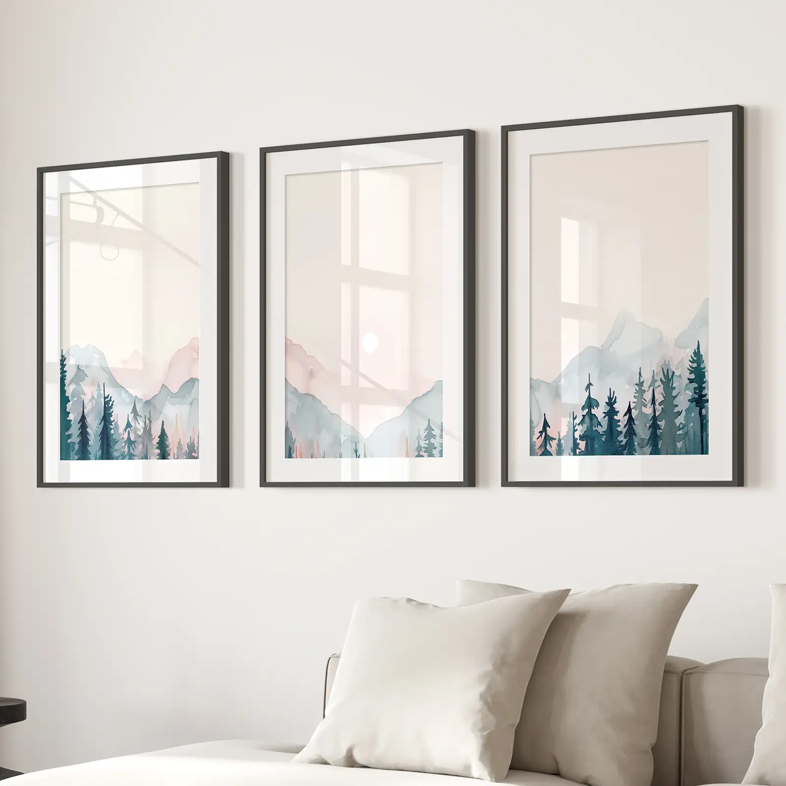 Forest and Mountain Landscape Painting Posters - Image 5