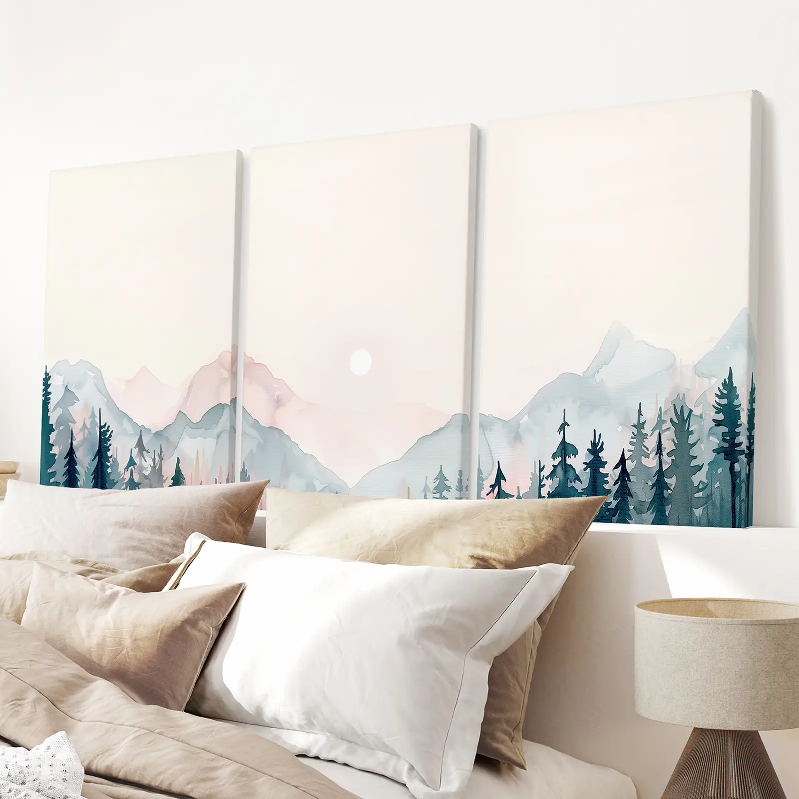 Forest and Mountain Landscape Painting Posters - Image 7