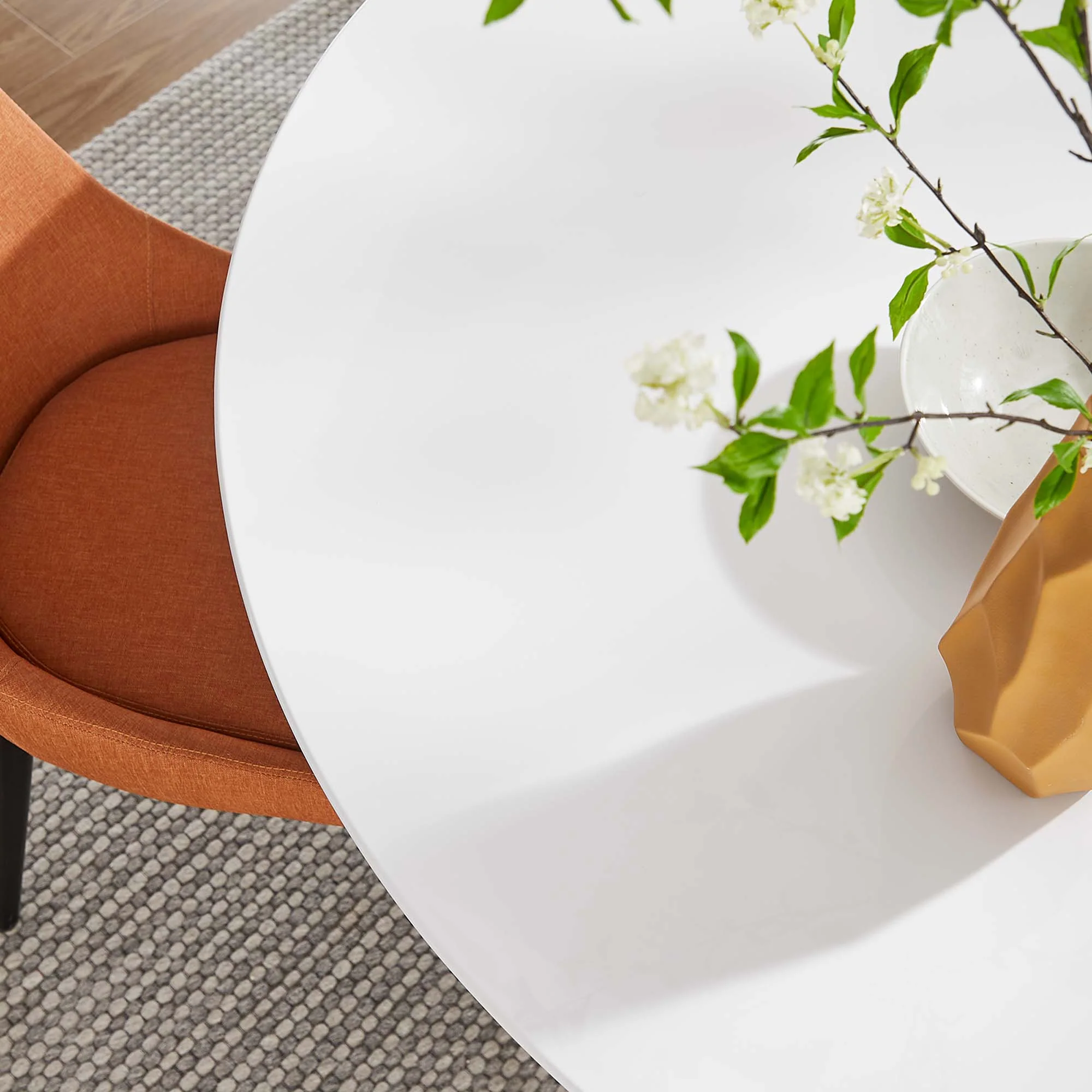 Lippa 54" Round Wood Dining Table by Modway - Image 7