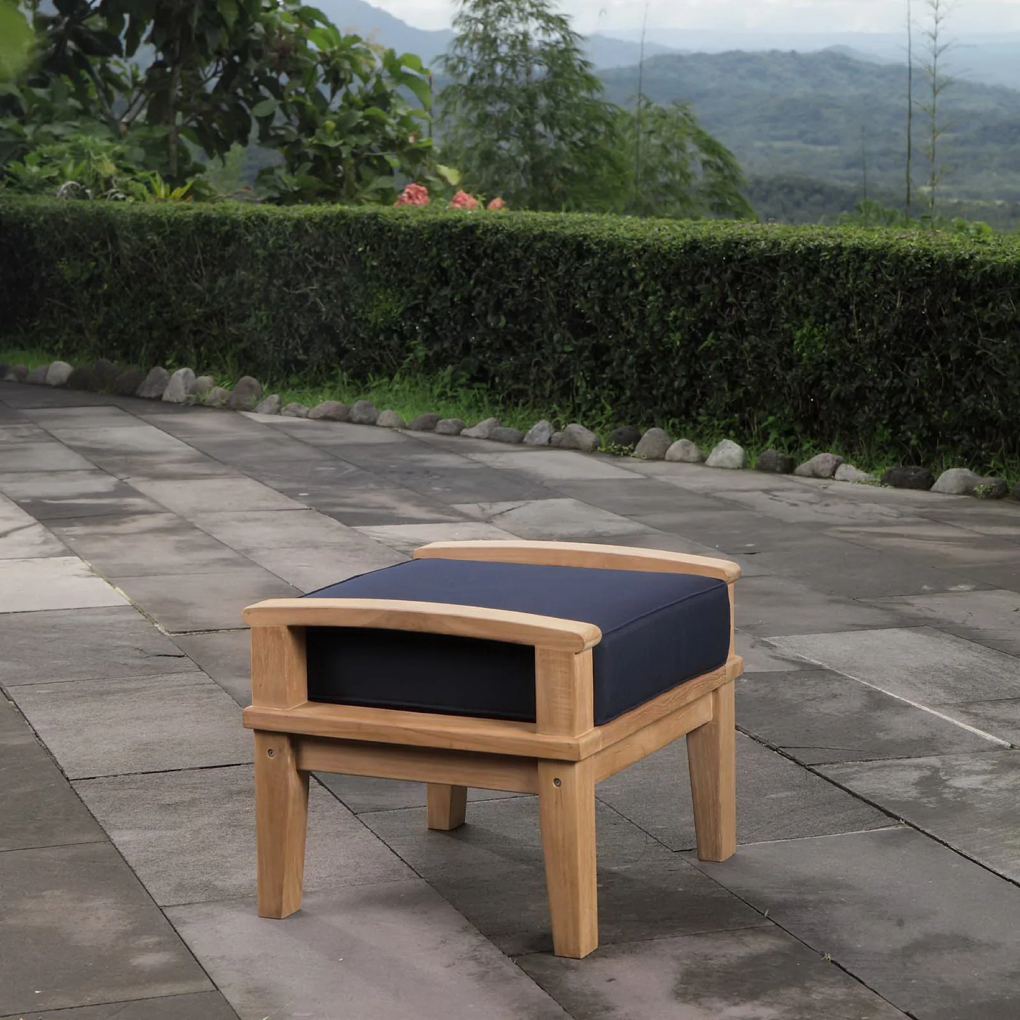 Marina Outdoor Patio Teak Ottoman by Modway - Image 6