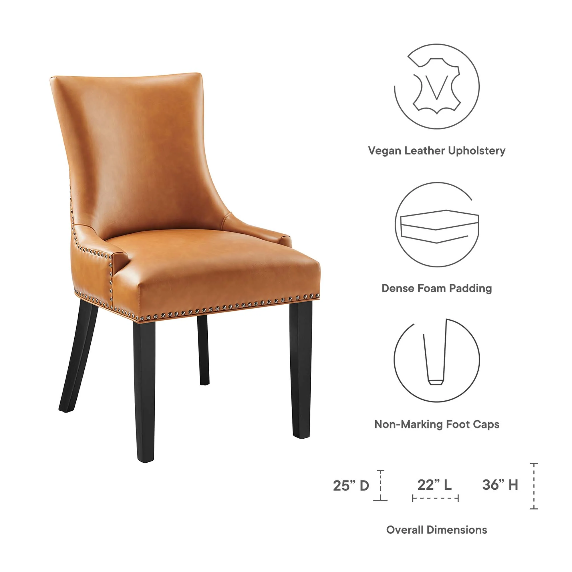 Marquis Vegan Leather Dining Chair by Modway - Image 17
