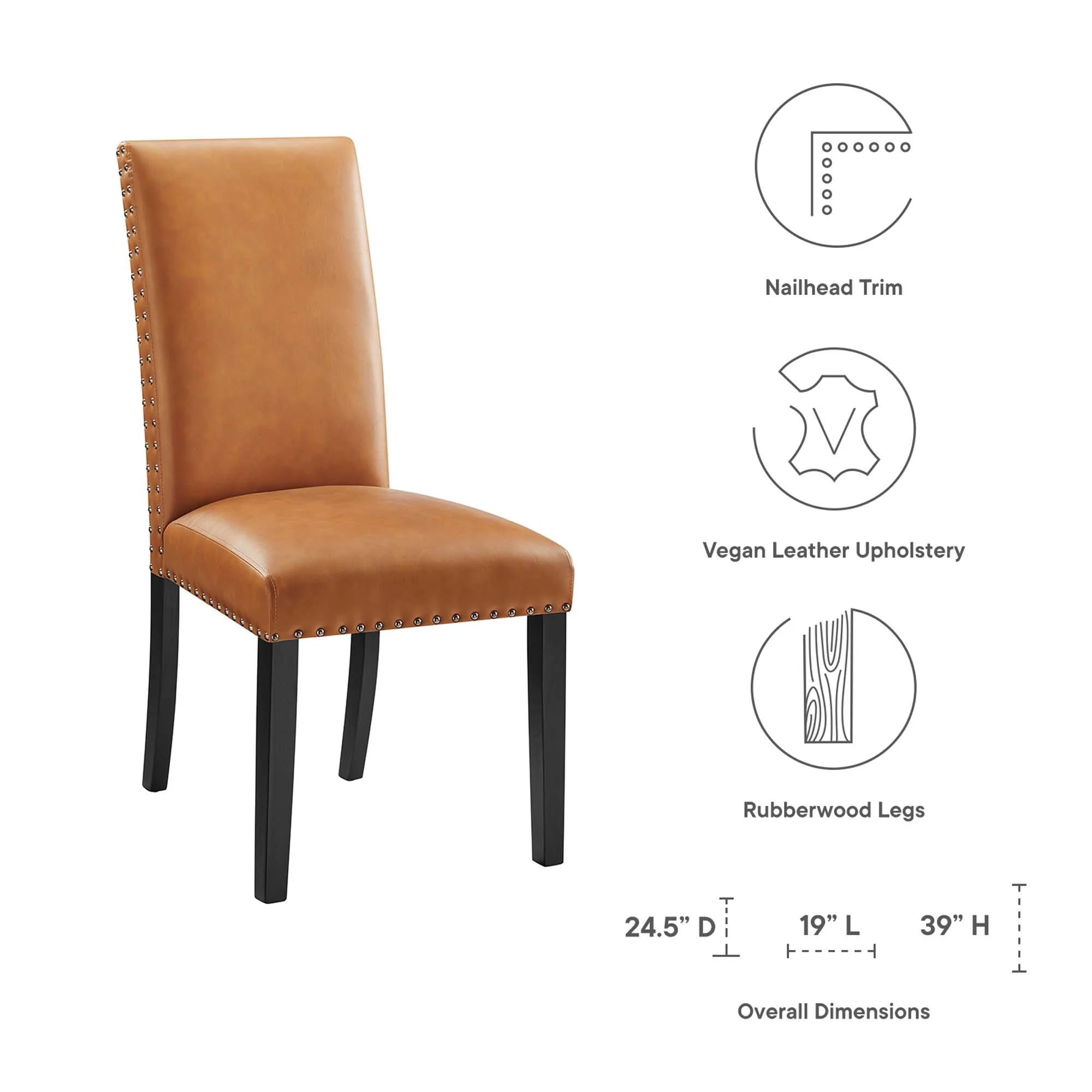 Parcel Dining Faux Leather Side Chair by Modway - Image 17