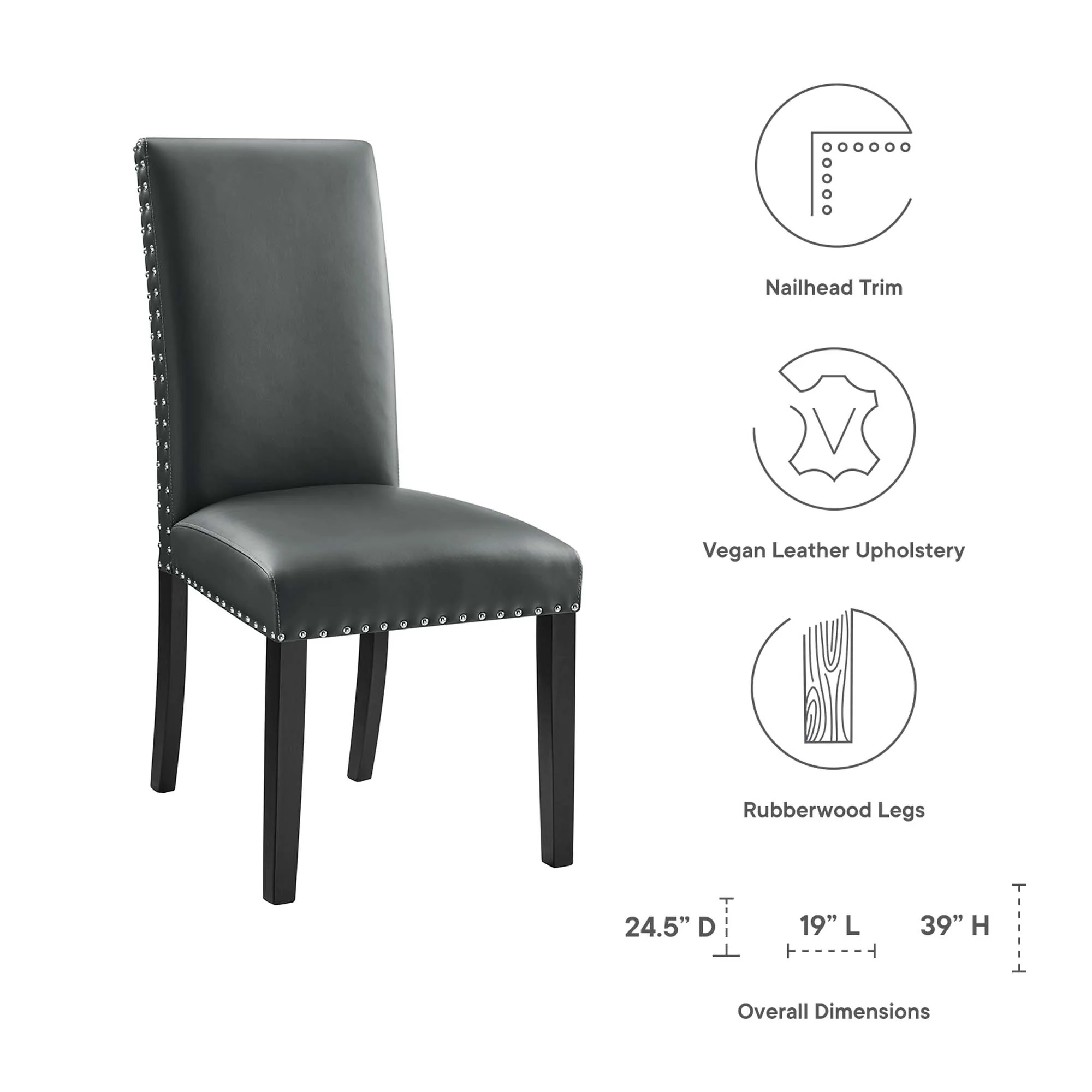 Parcel Dining Faux Leather Side Chair by Modway - Image 18