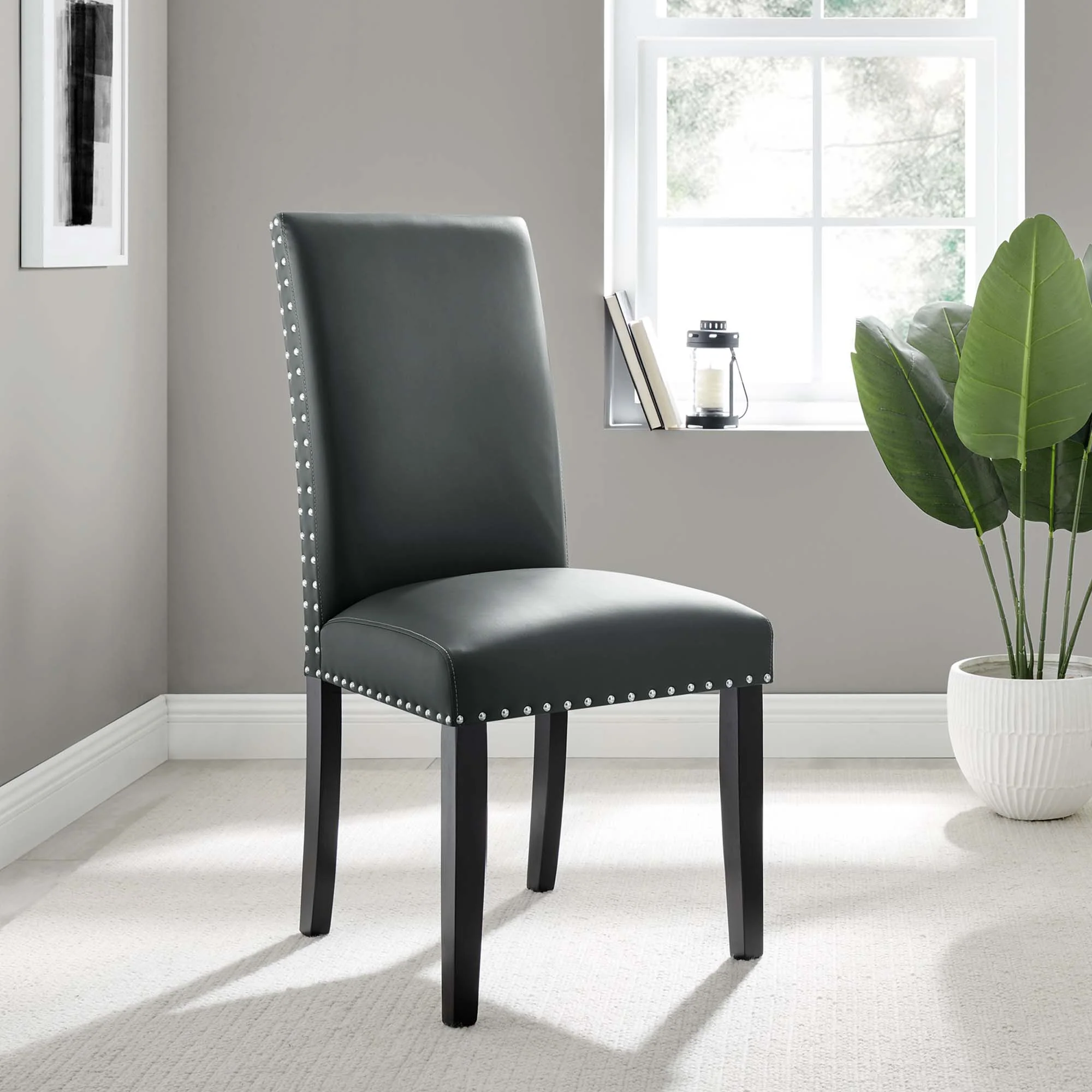 Parcel Dining Faux Leather Side Chair by Modway - Image 8