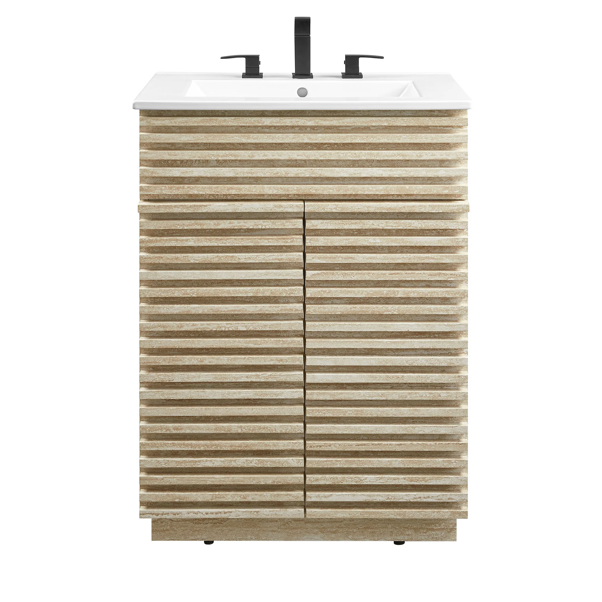 Render 24" Faux Travertine Bathroom Vanity With Sink by Modway - Image 5